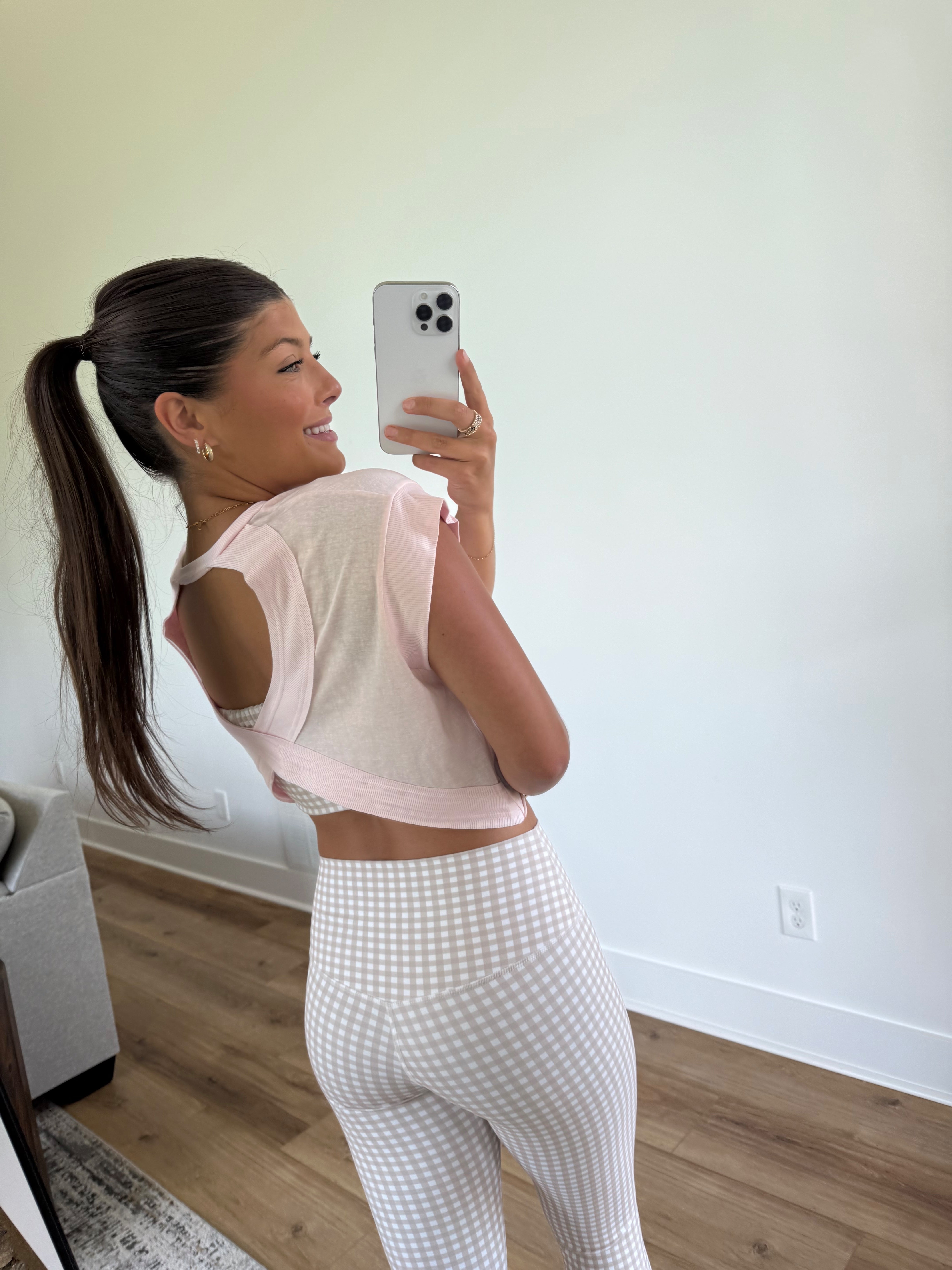 Pink Back Cut Out Tee