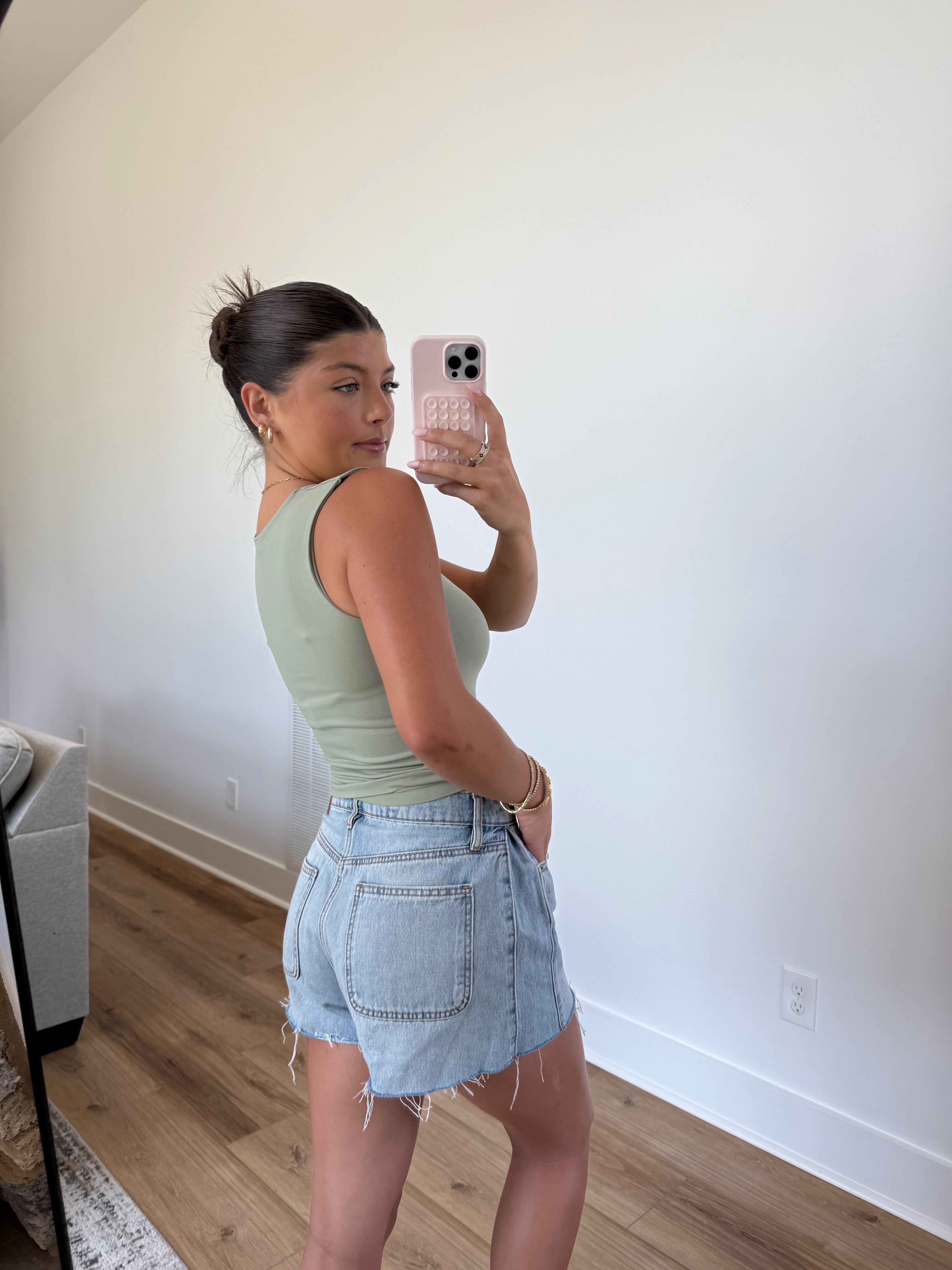 (Seafoam Green) Double Lined Seamless Tank