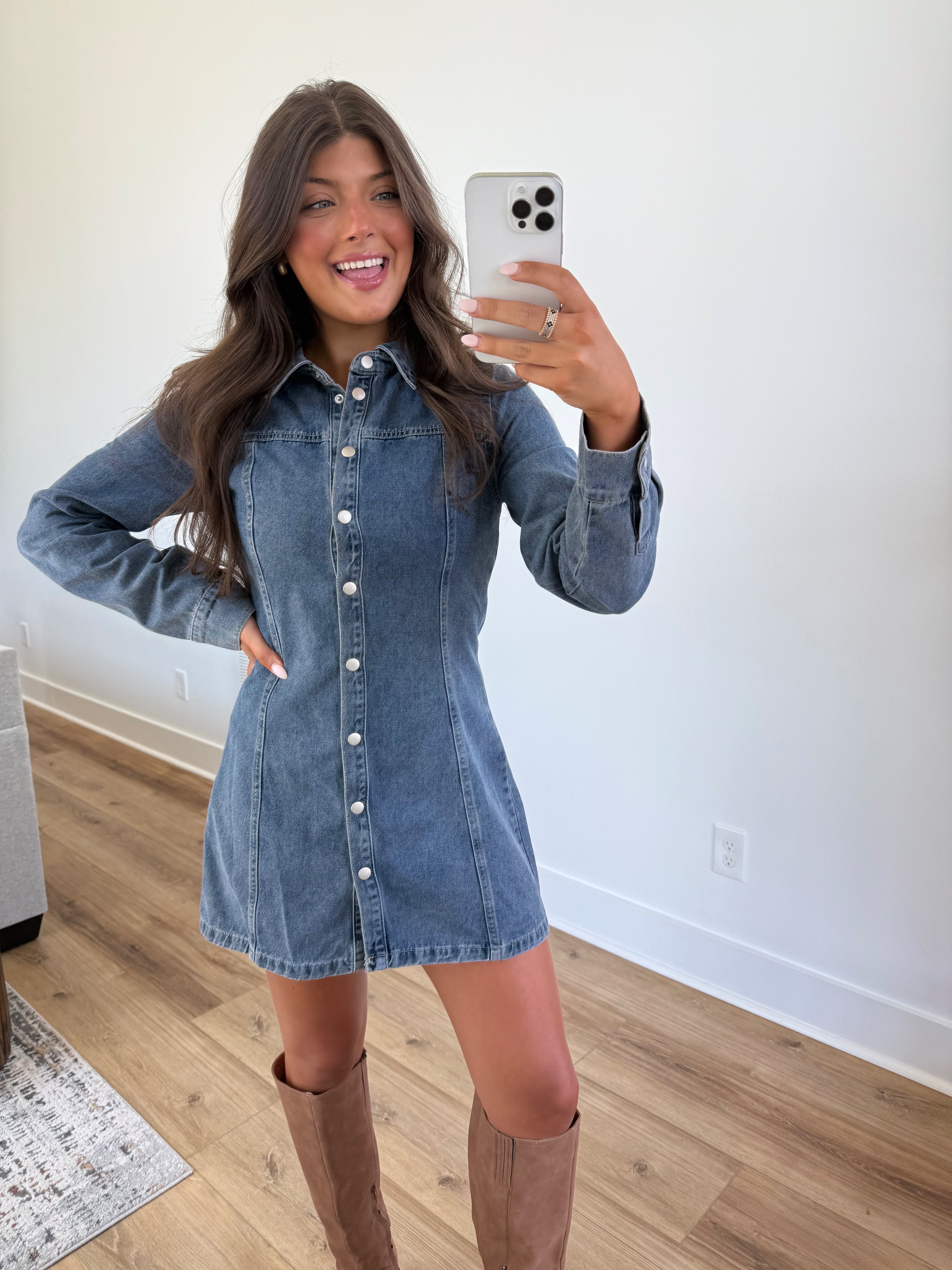 Classic Blue Jean Dress(PRE-ORDER (11/7)/ Restock)