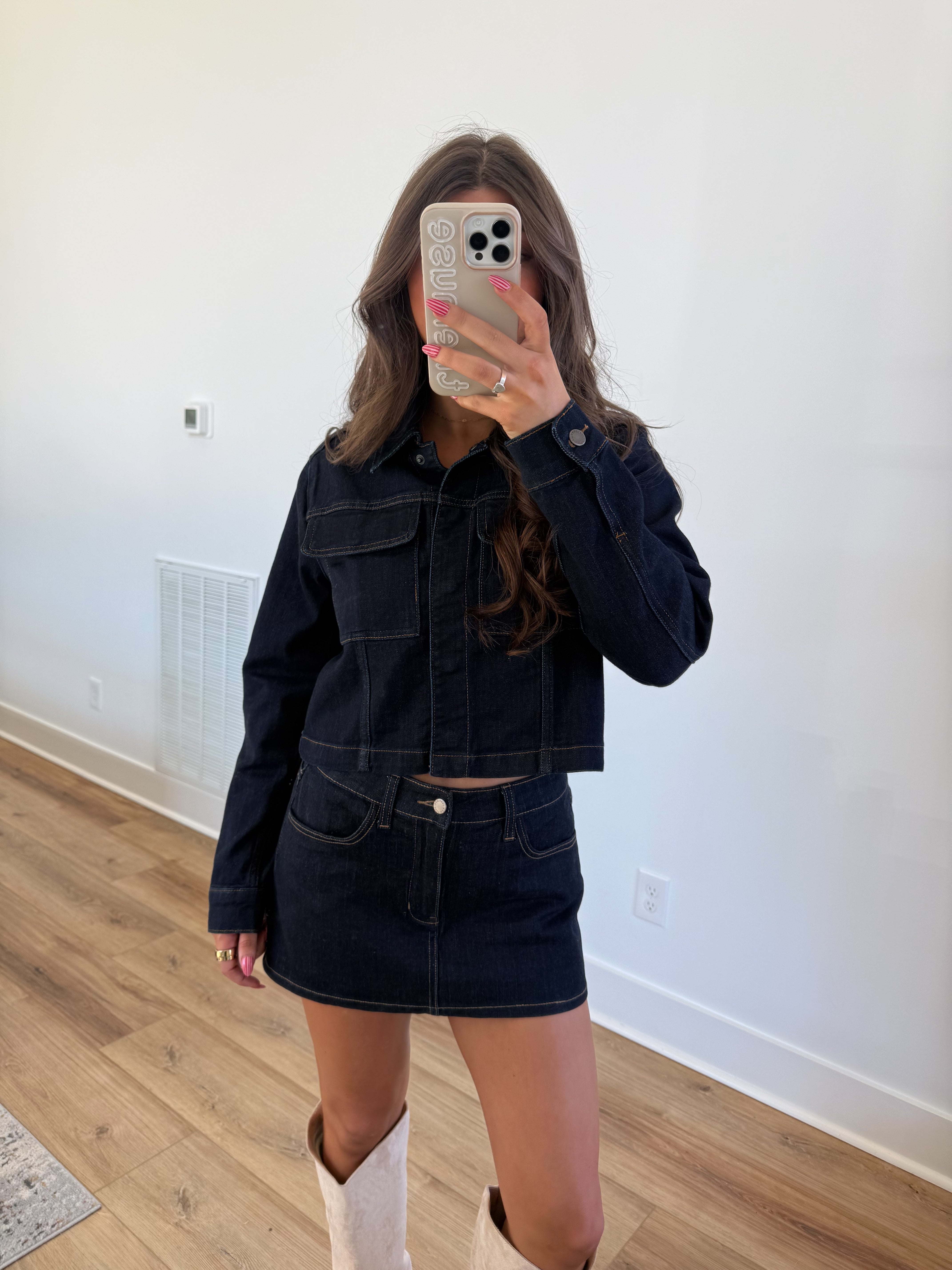 Dark Denim Skort