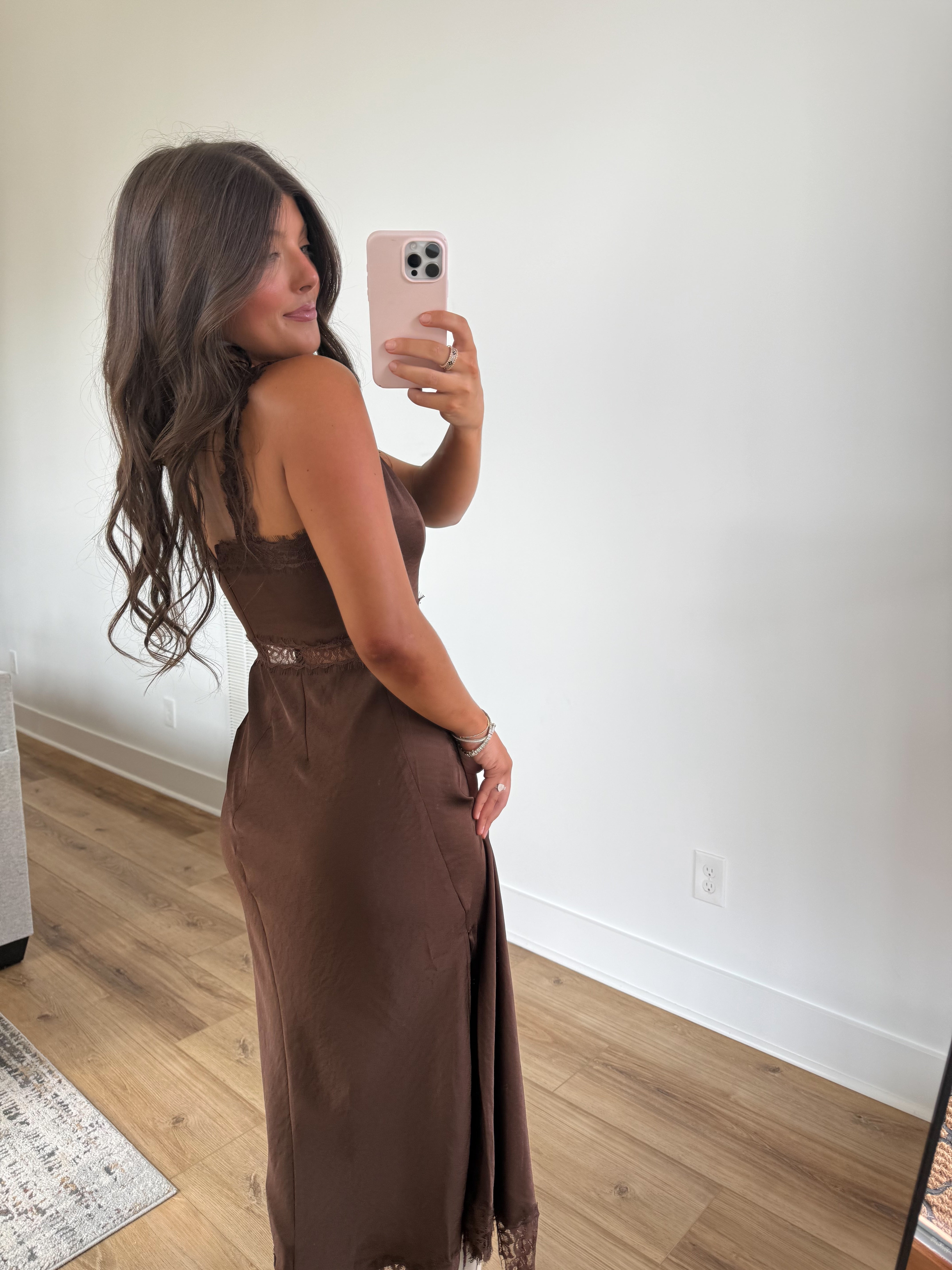 Olivia Lace Satin Dress