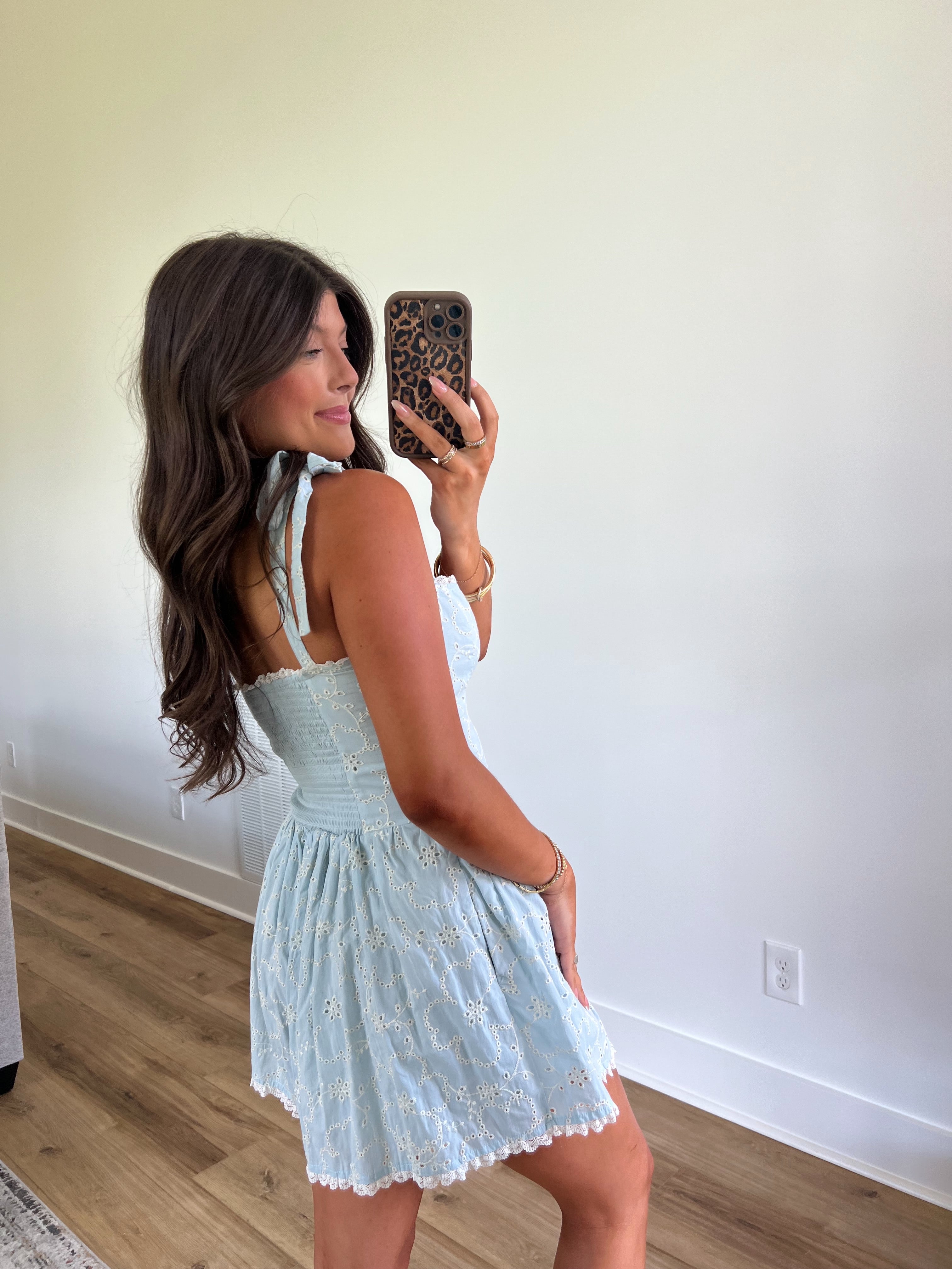 Blueberry Cream Eyelet Romper