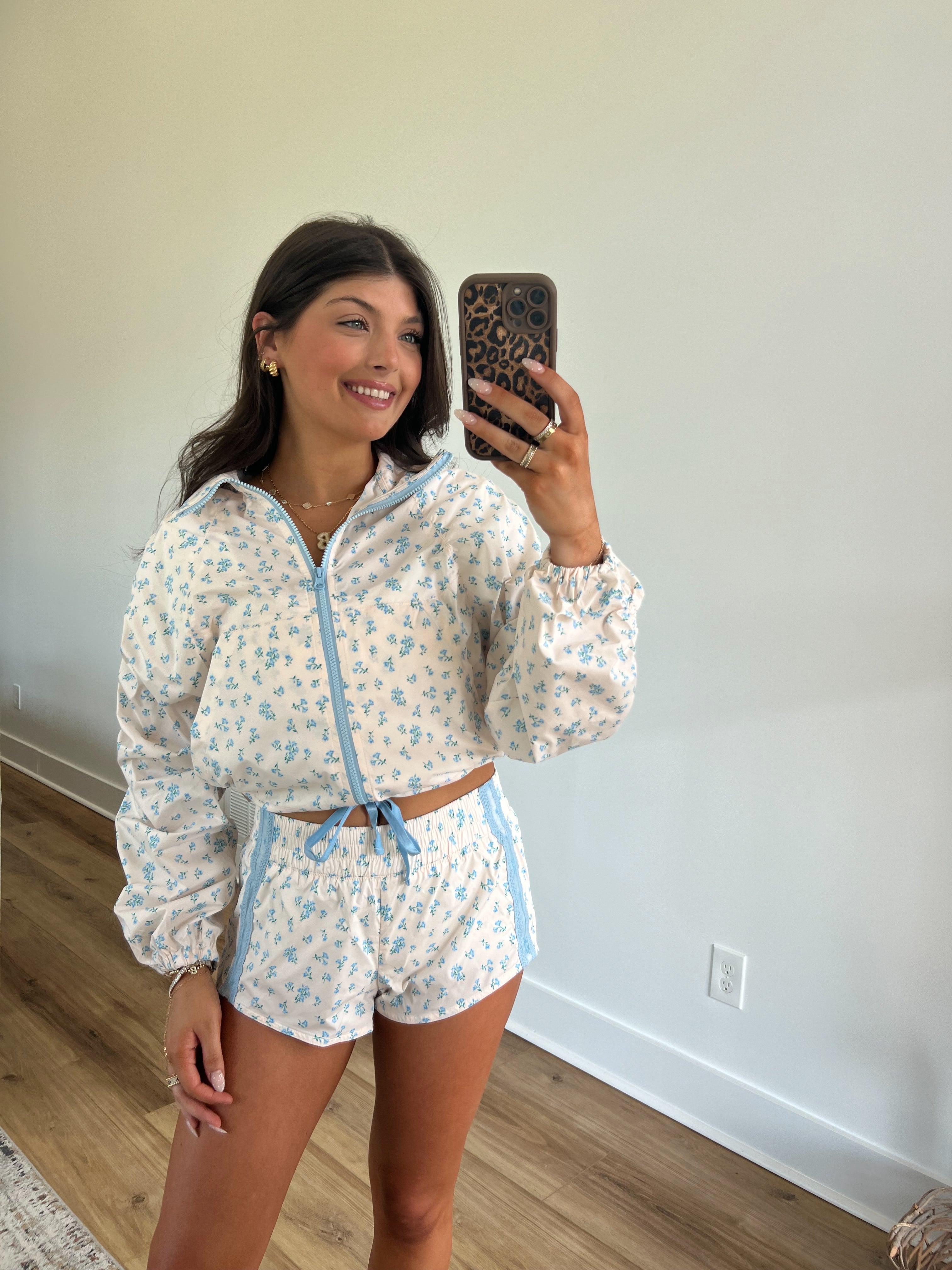 Dainty Floral Wind Breaker Set