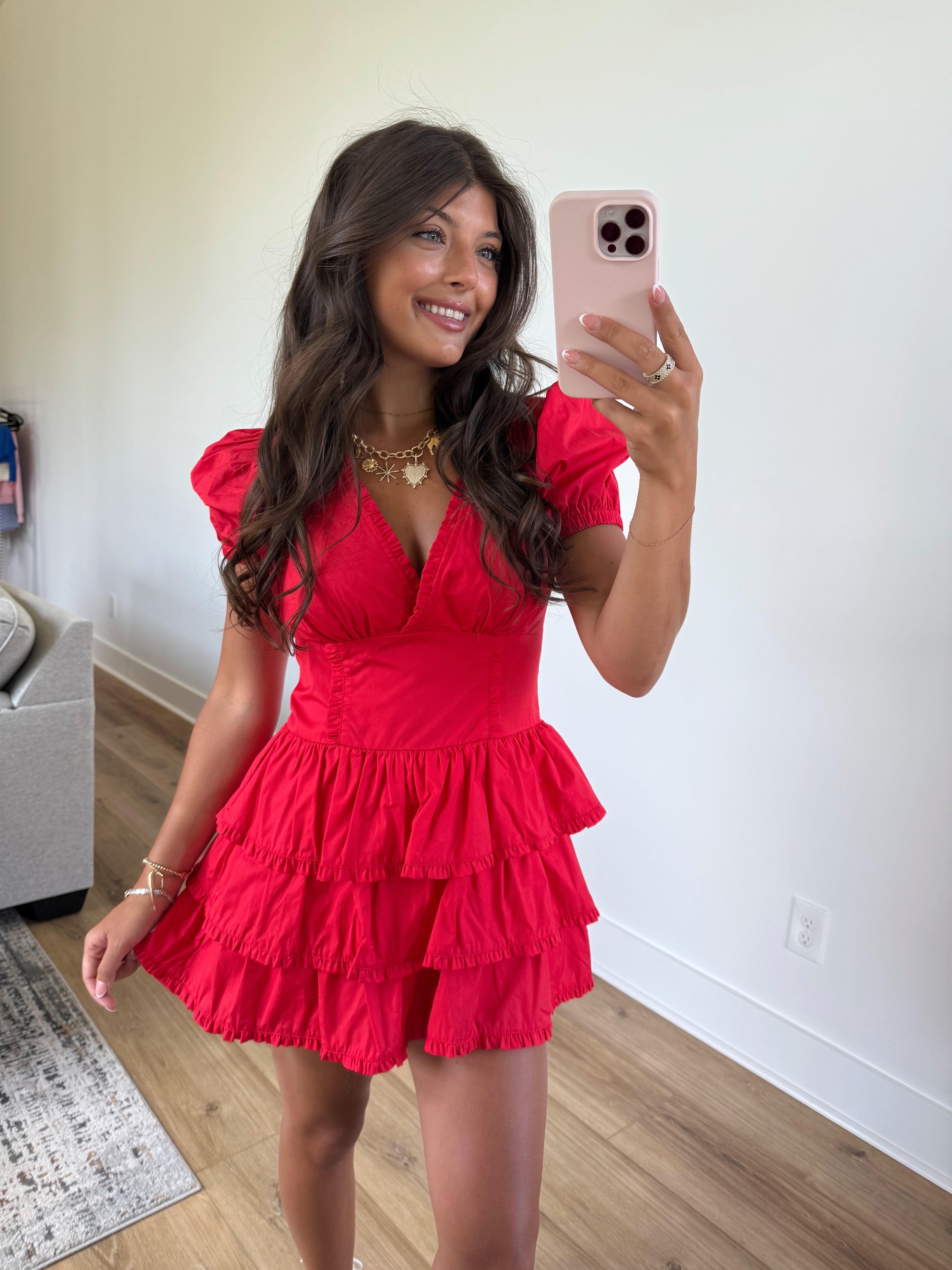 Red Ruffle Romper