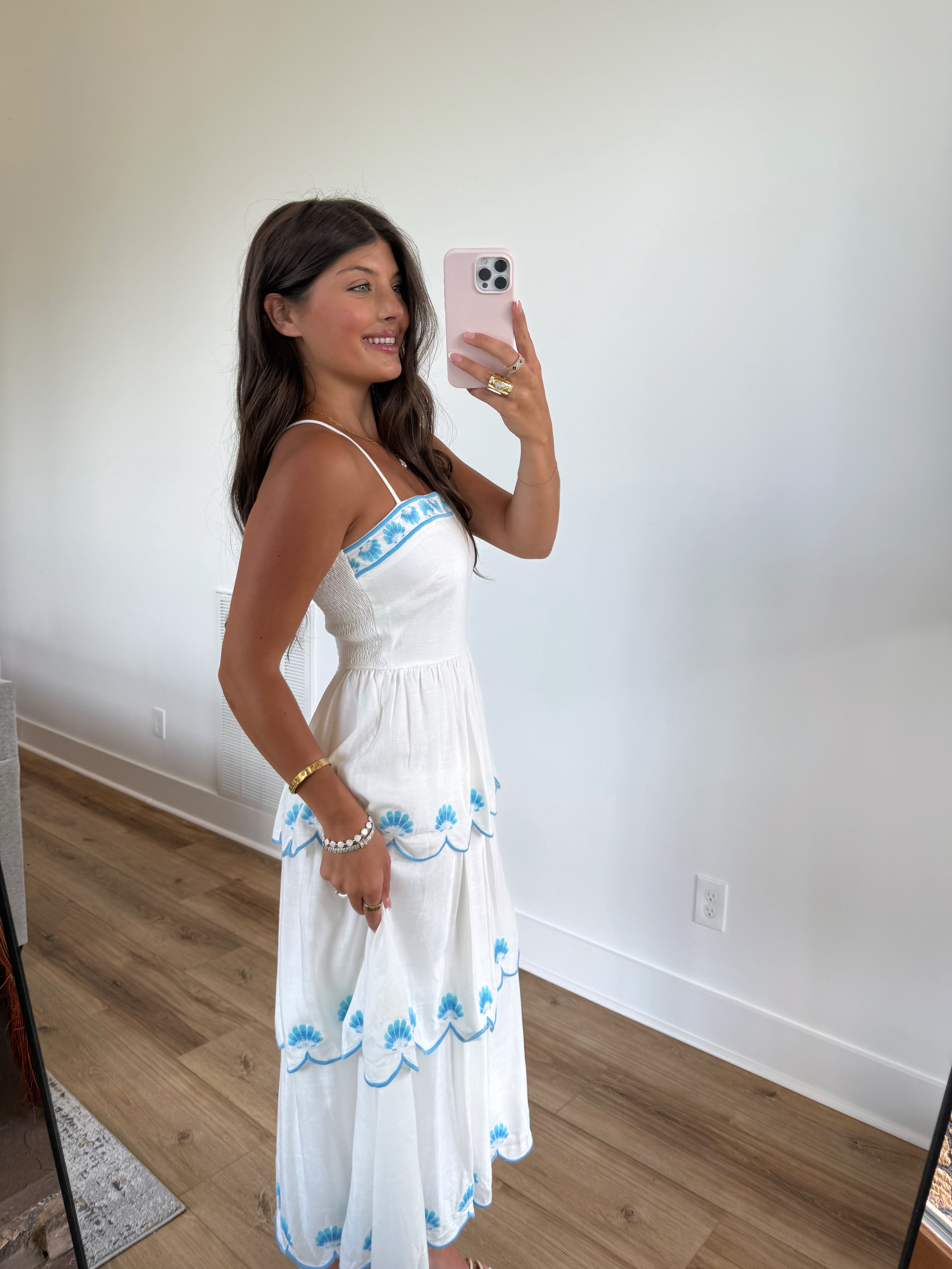 Santorini Seashell Midi Dress