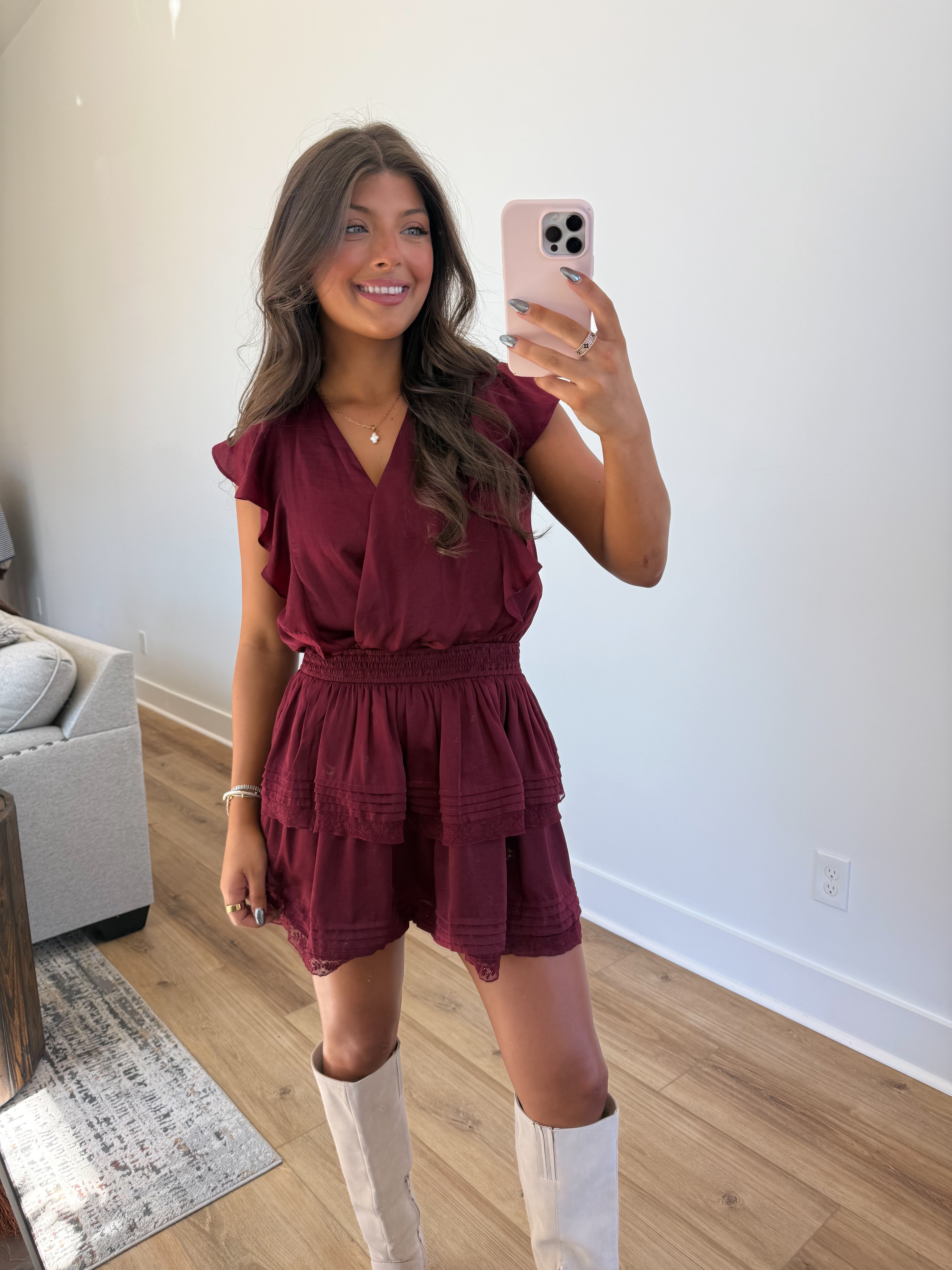 The Cranberry Ruffle Dress