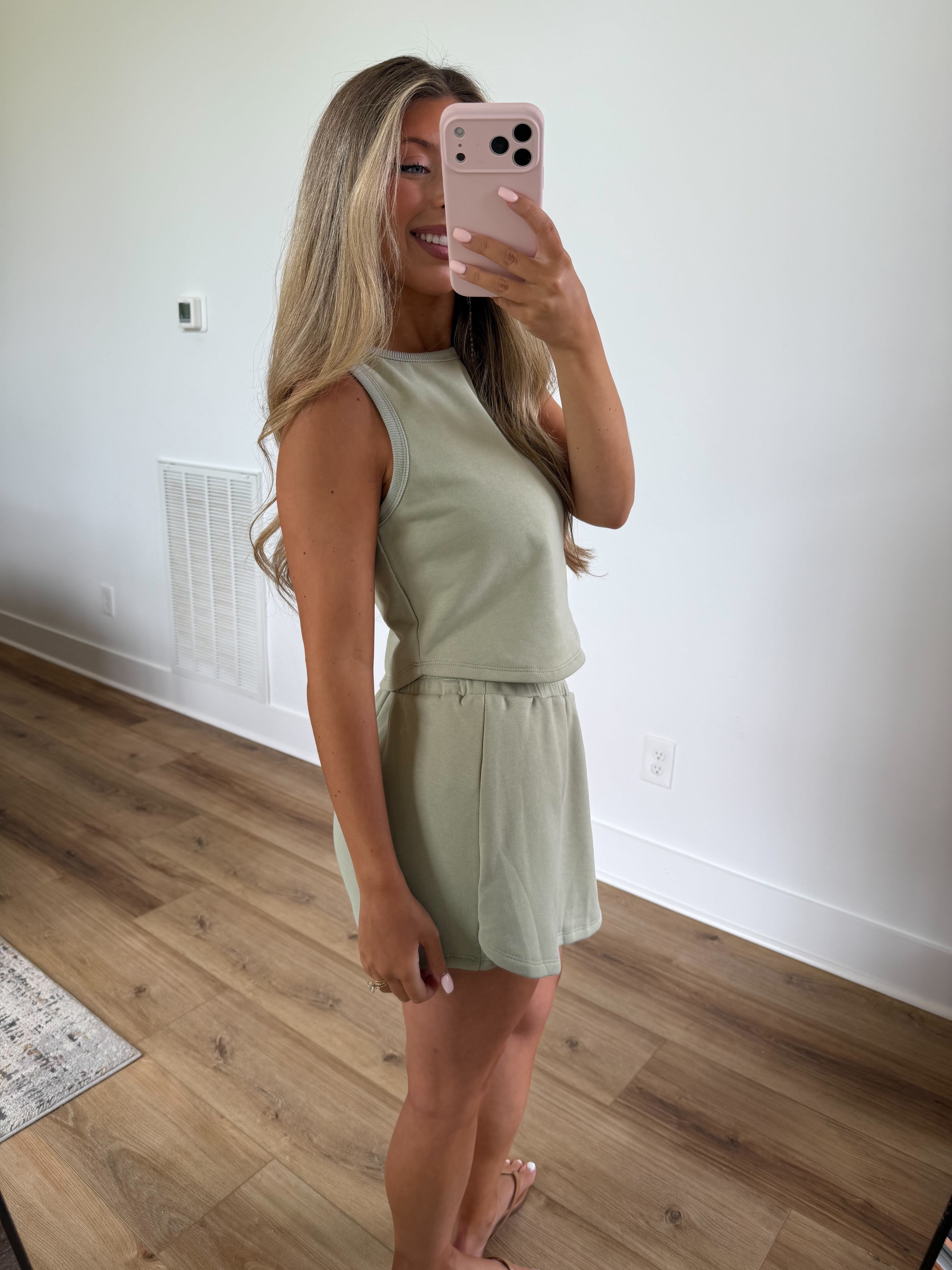 Lived in Skort Set (Pistachio)