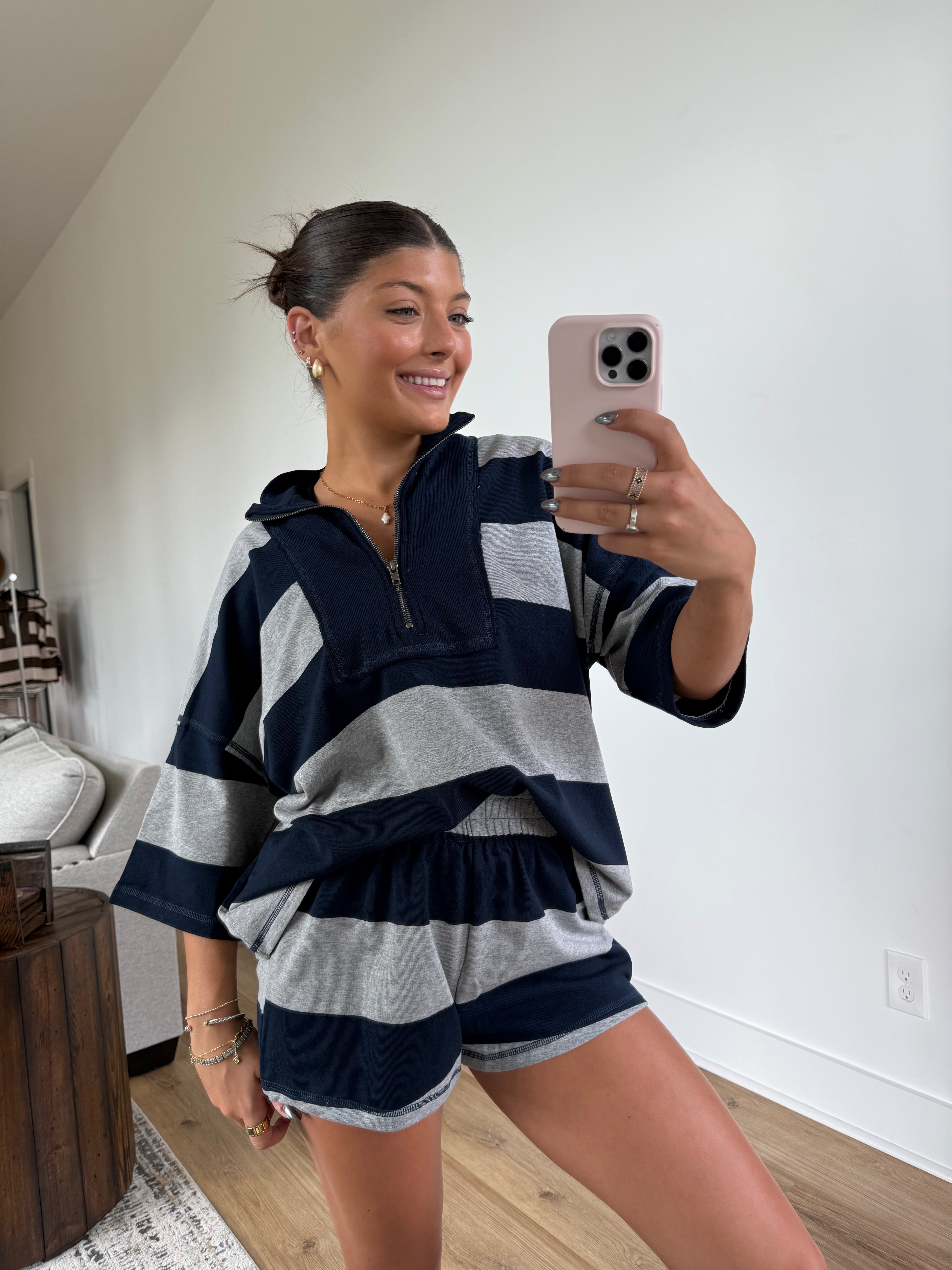 The Varsity Stripe Set (Navy)