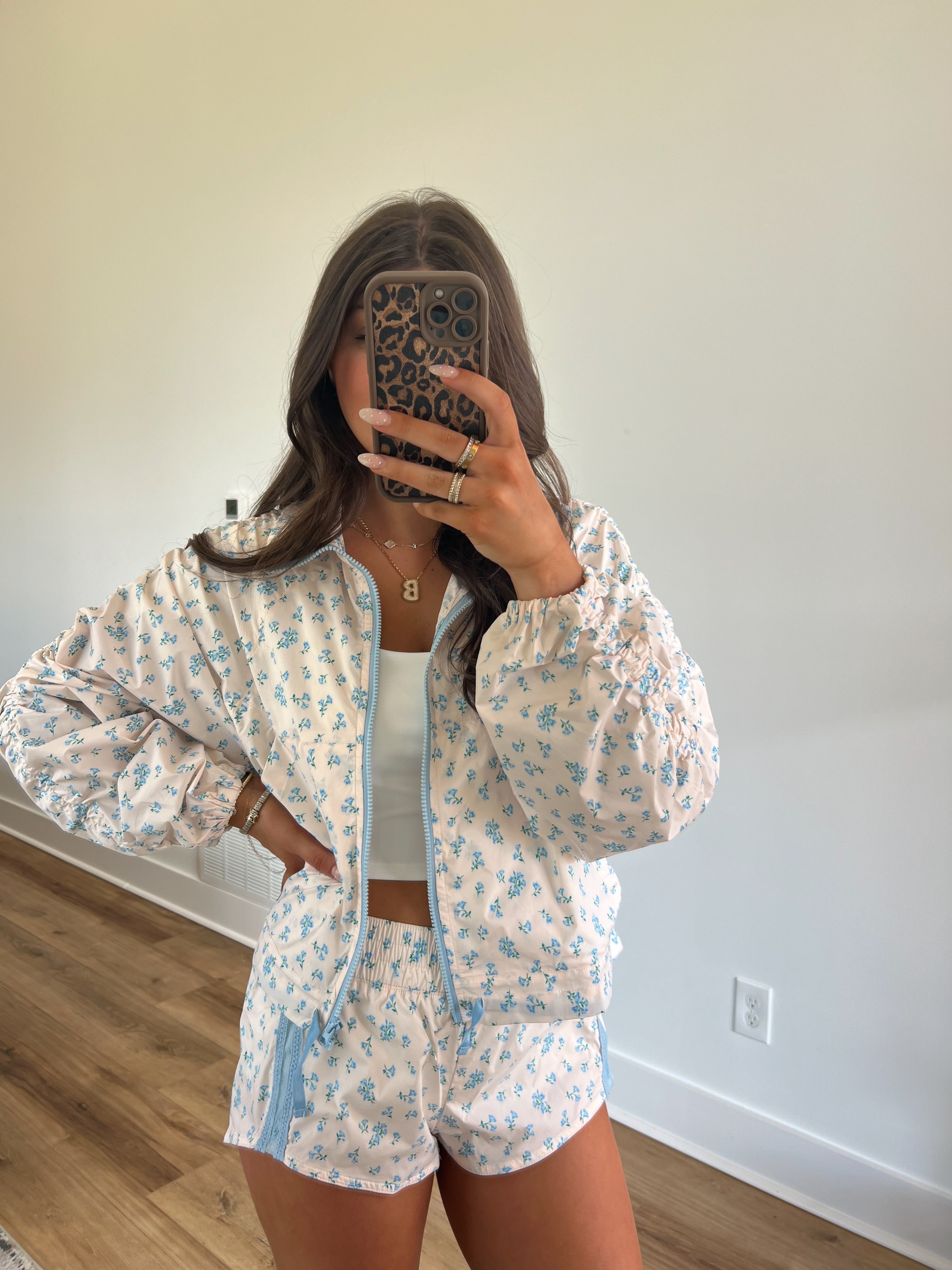 Dainty Floral Wind Breaker Set