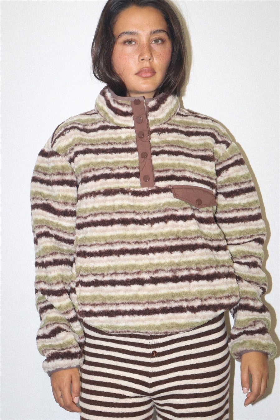 Woodland Stripe Fleece
