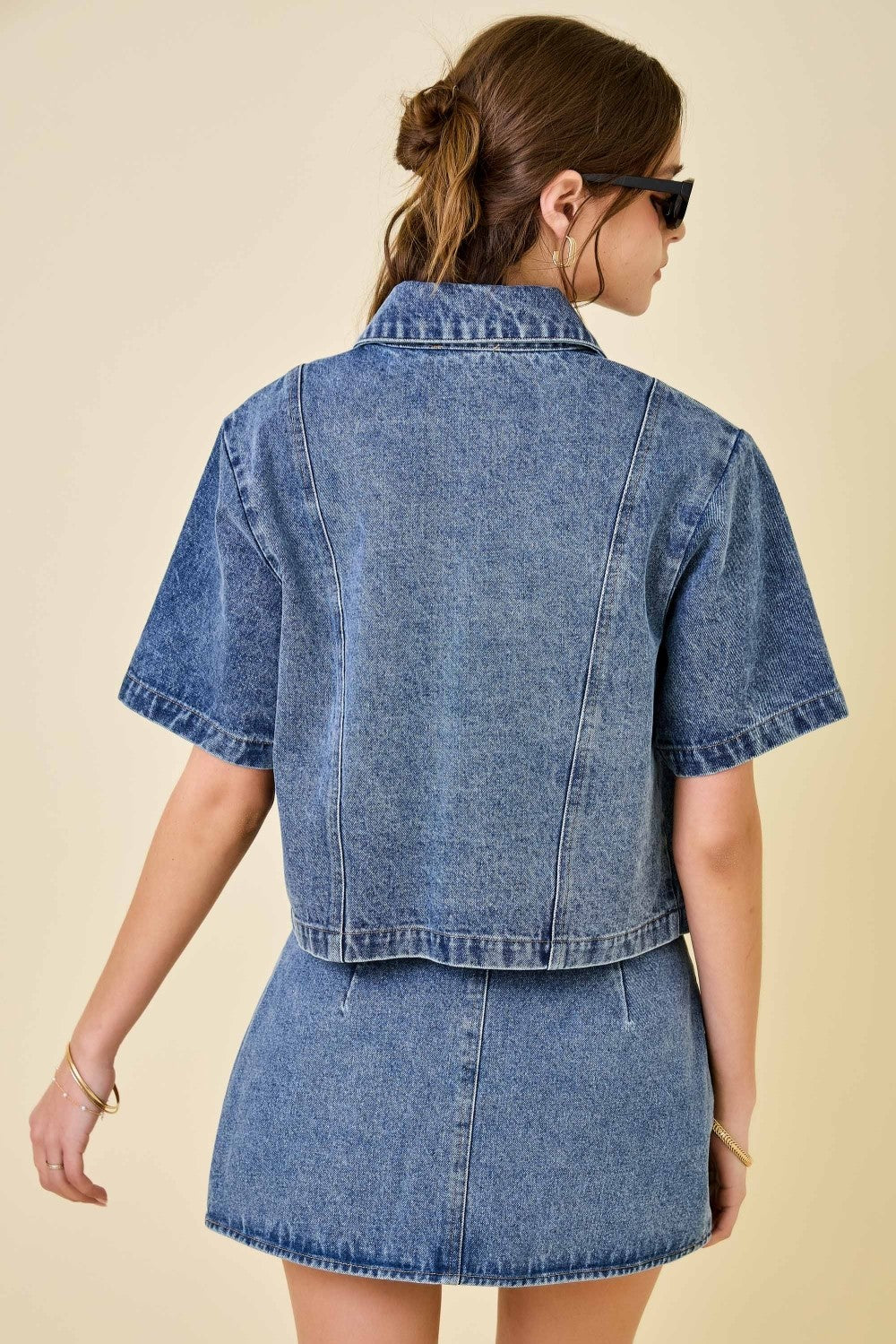 Boxy Washed Denim Set