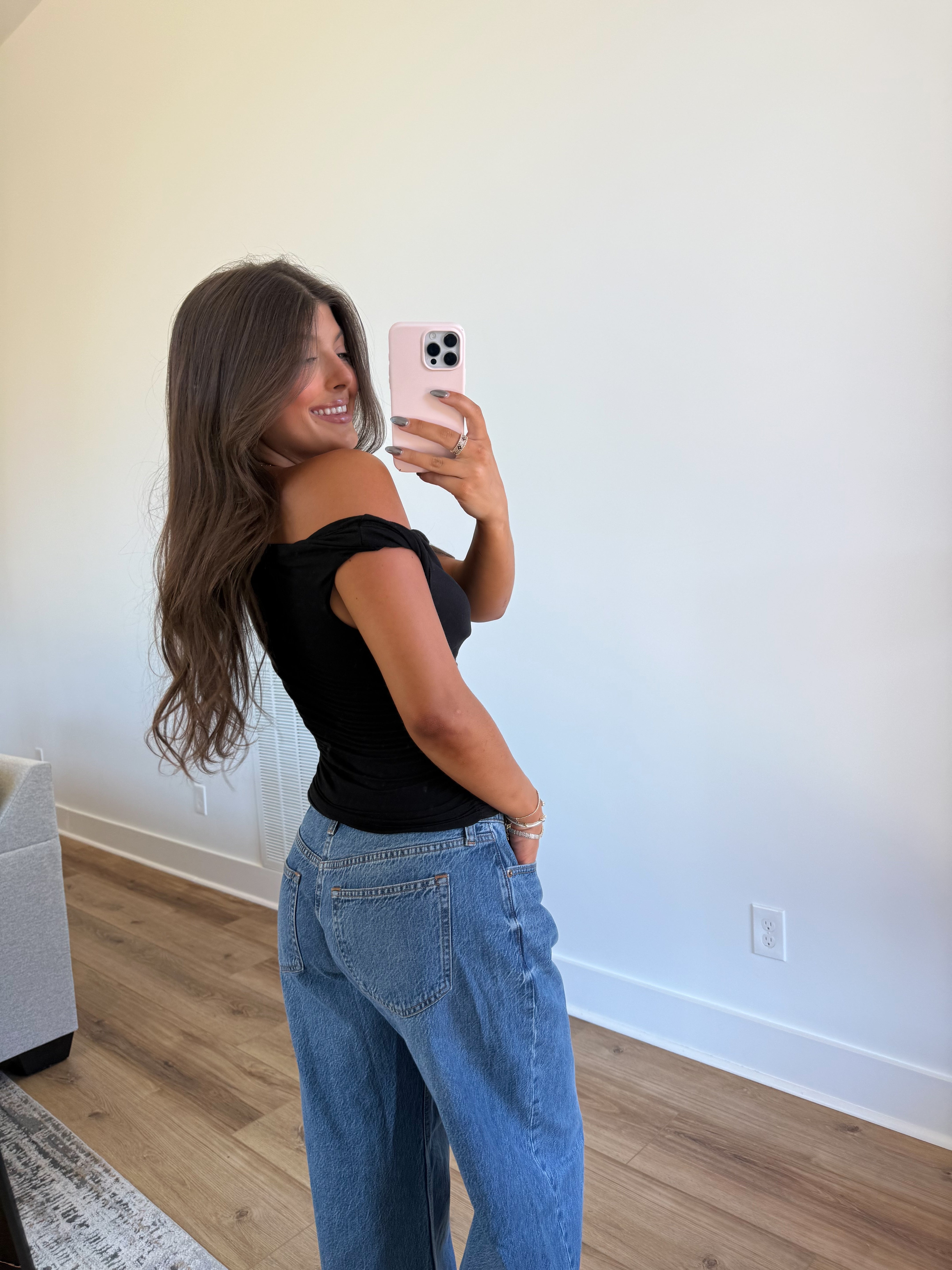 Black Elevated Basic Top