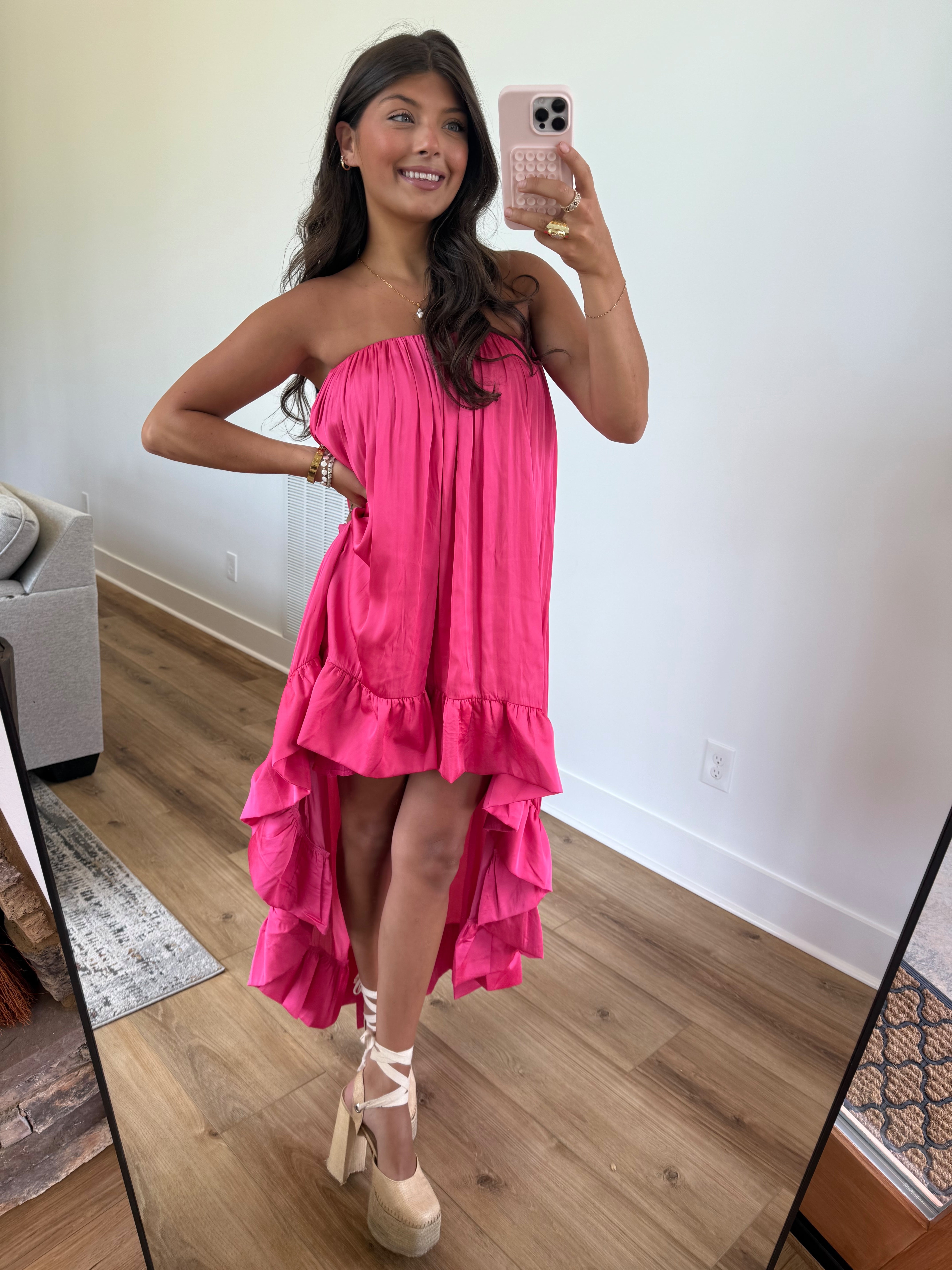 The High Society Dress (Hot Pink)
