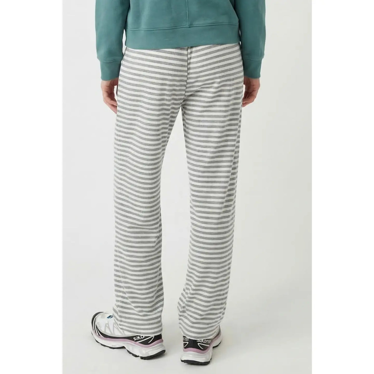 Pointelle Stripe Pants (Grey)