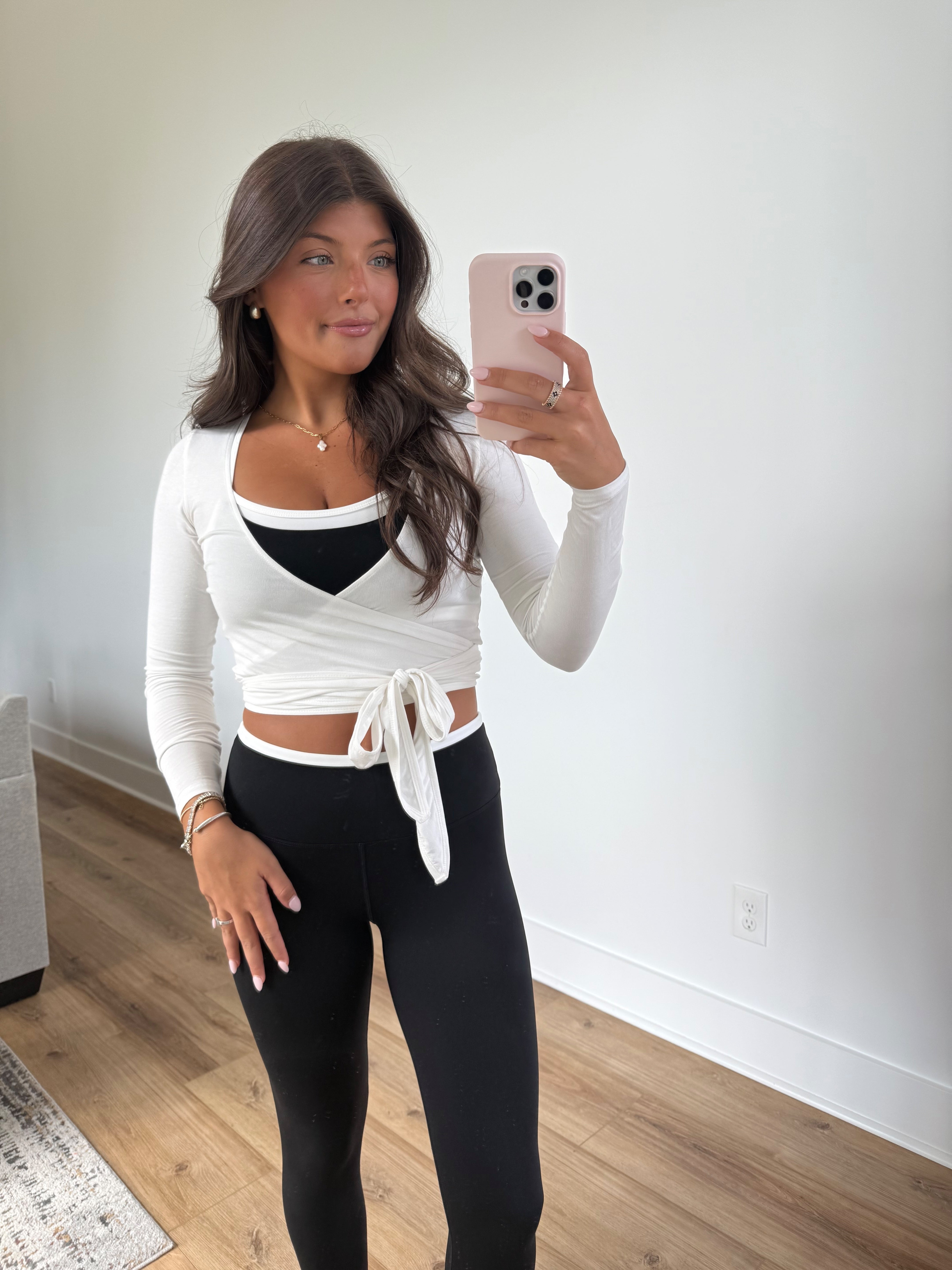 White Wrap Top