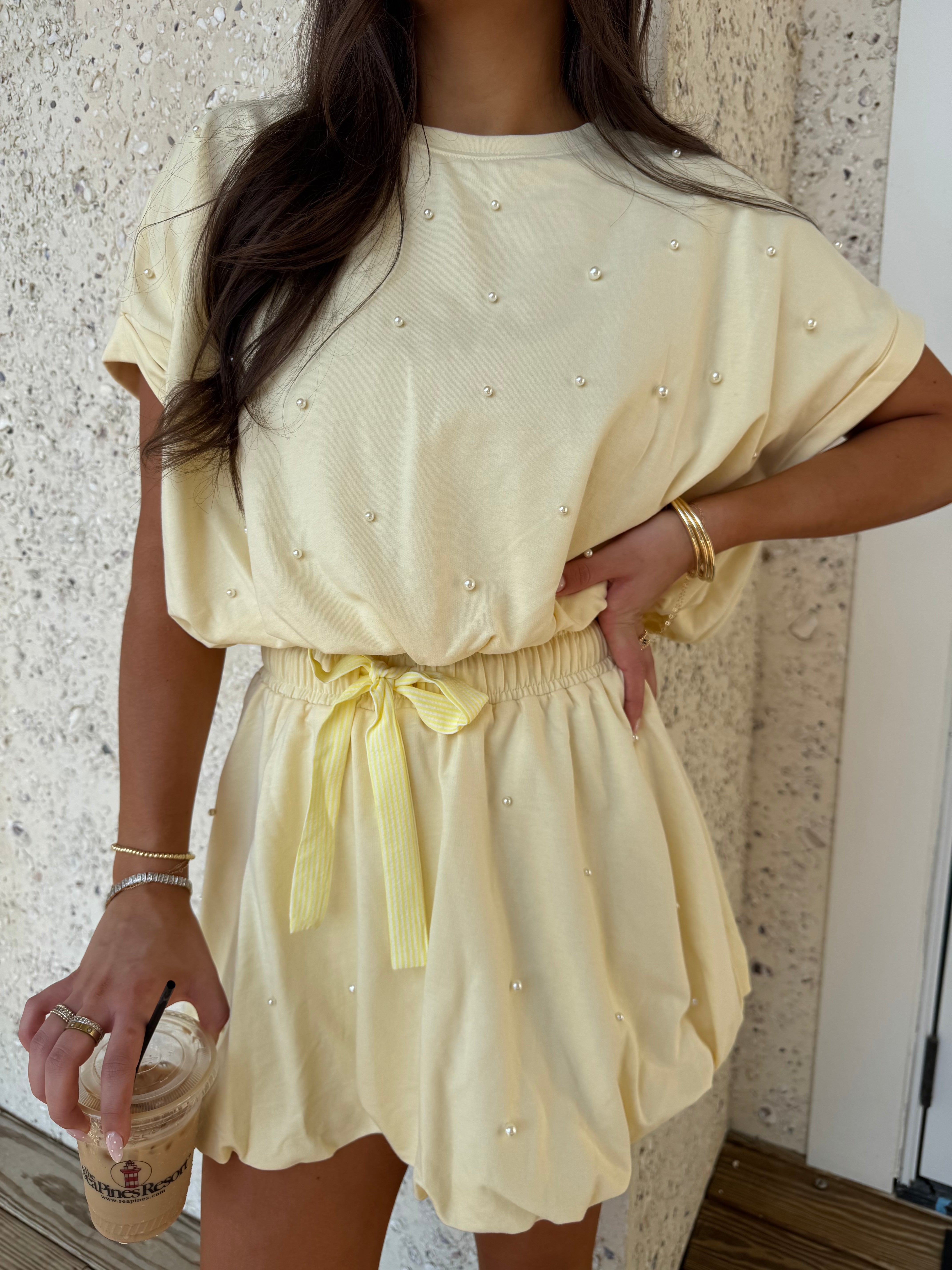 Butter Yellow Pearl Set