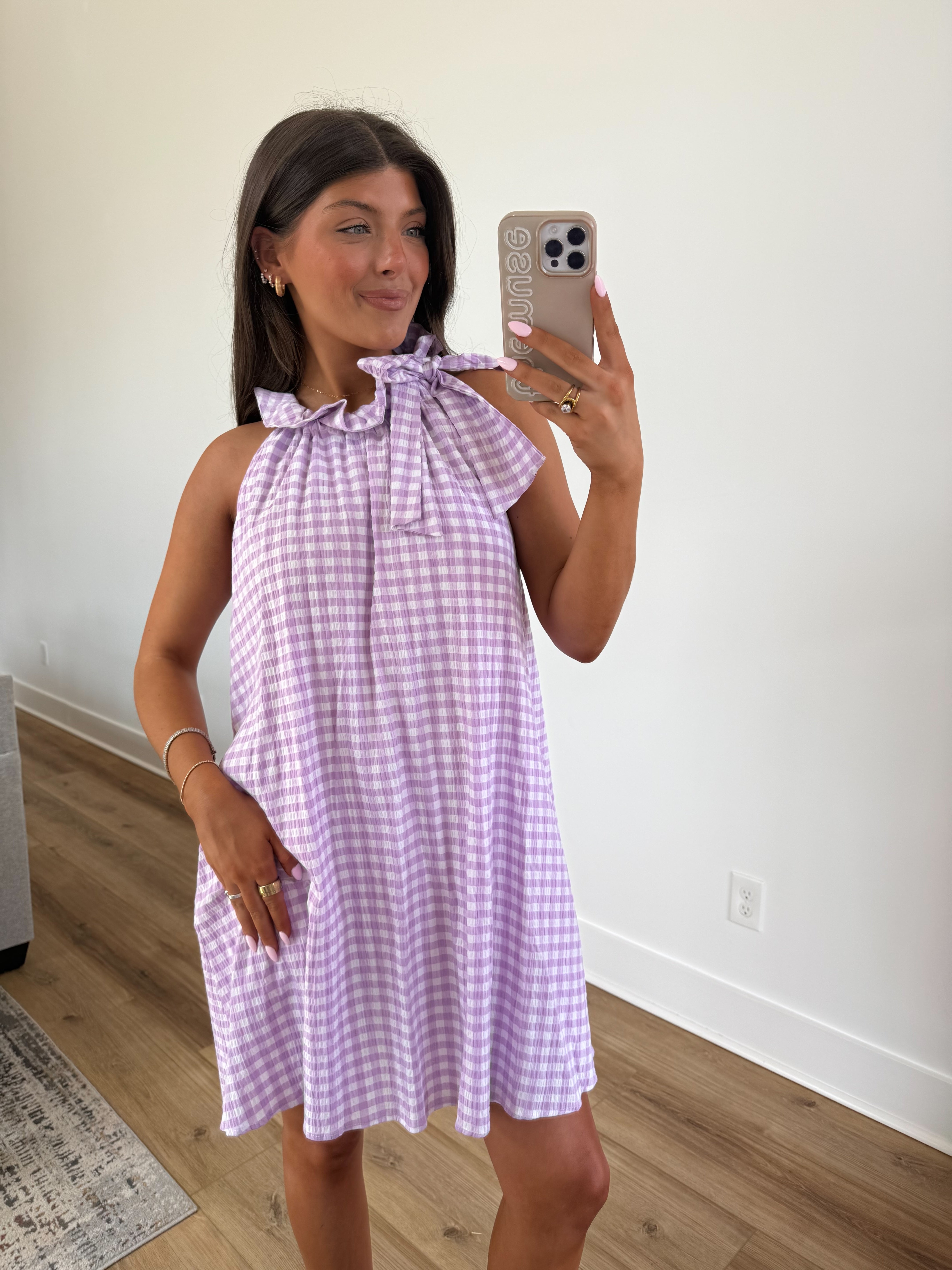 The Lavender Gingham Mini