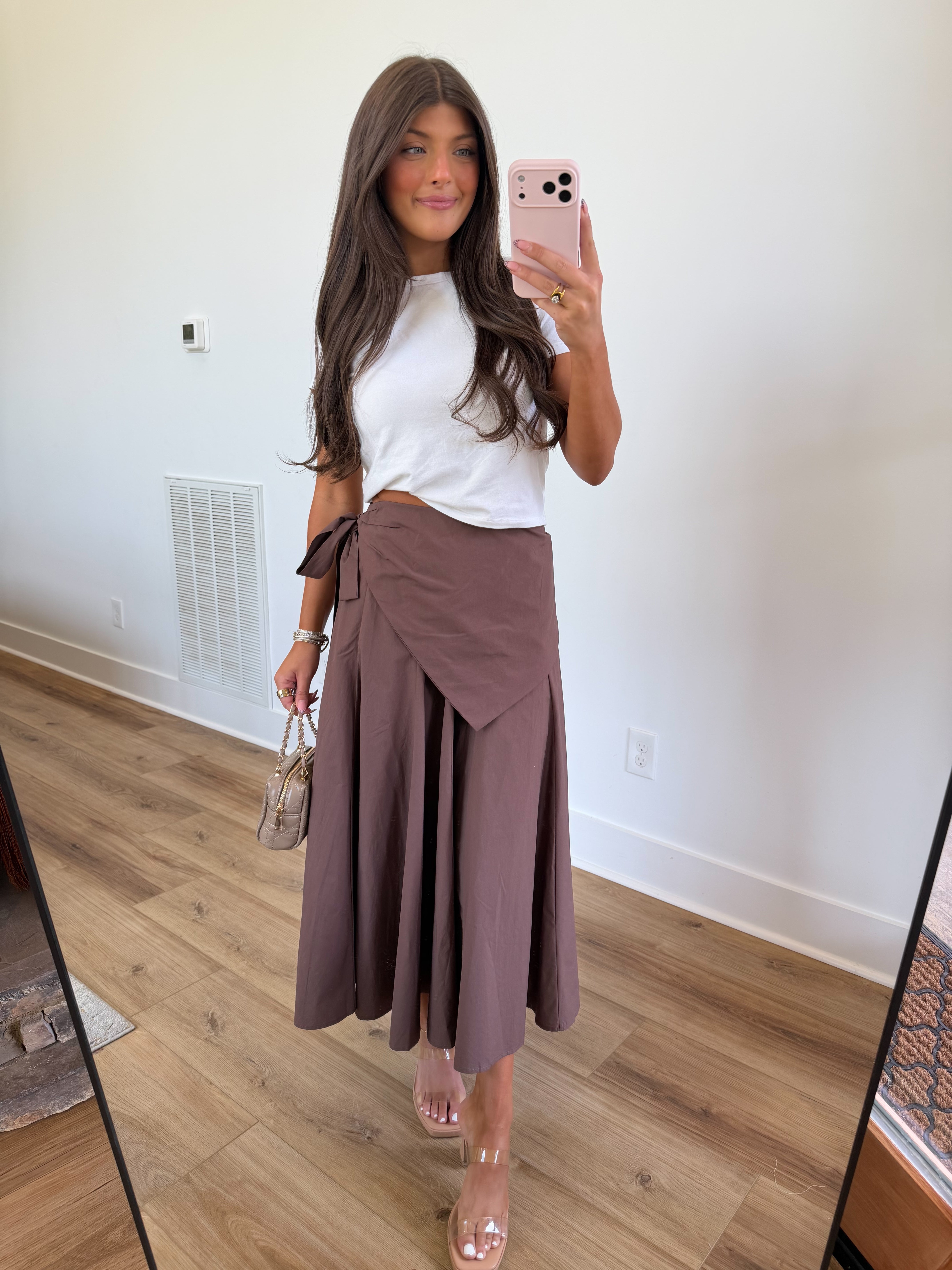 Lenny Waist Tie Midi Skirt
