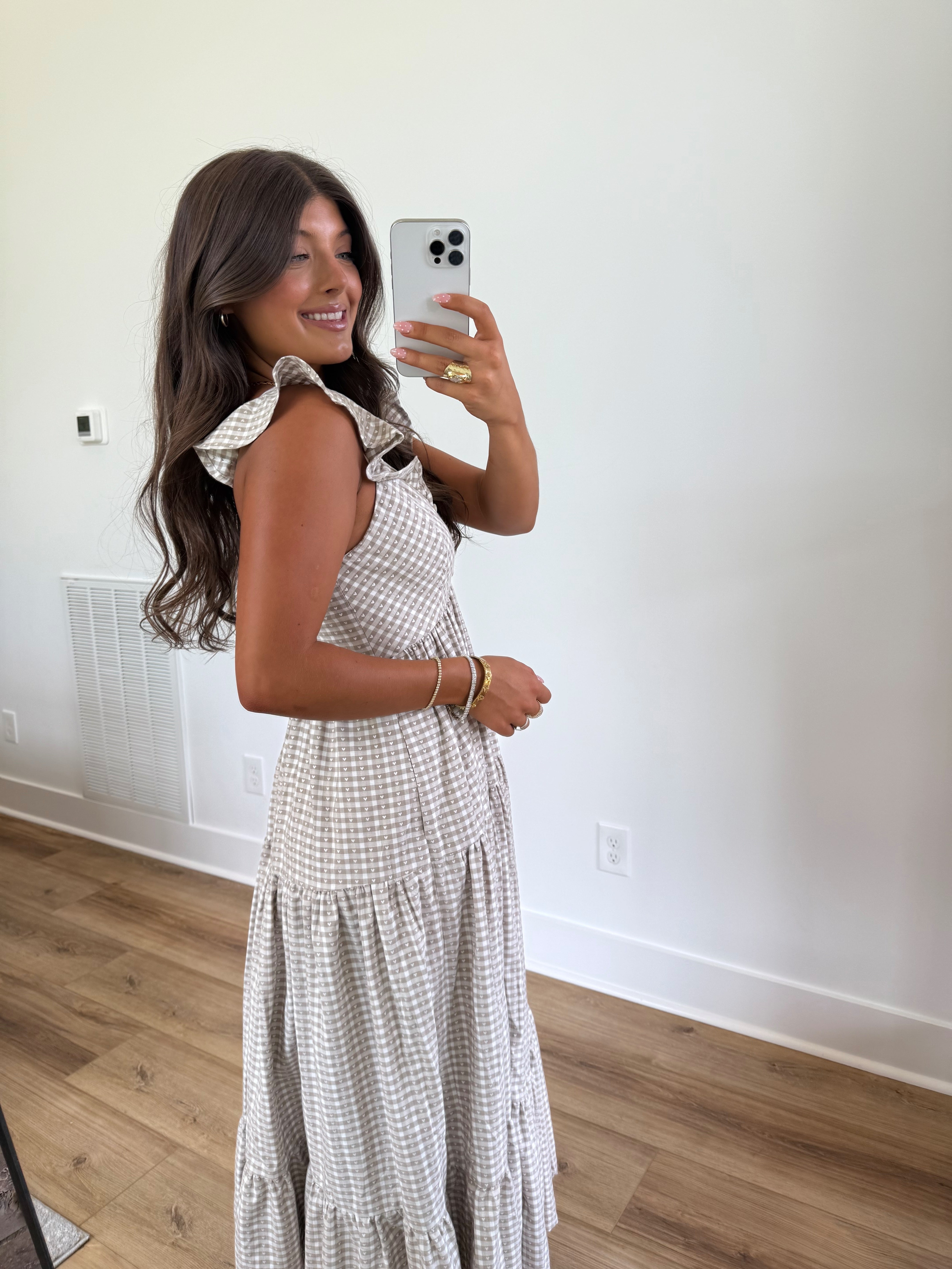 Gingham Hearts Maxi Dress