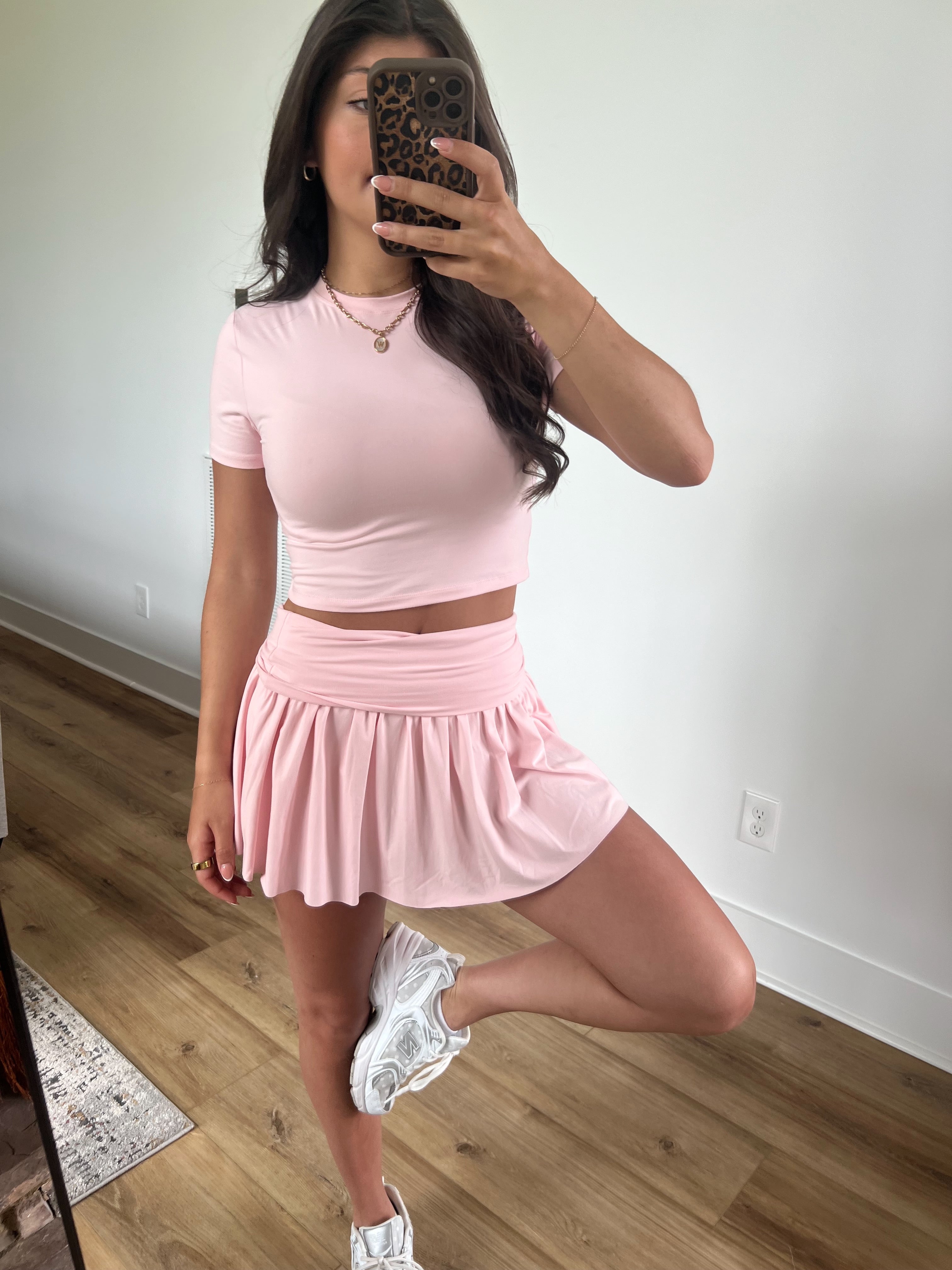 Pink Cloud Skirt Set