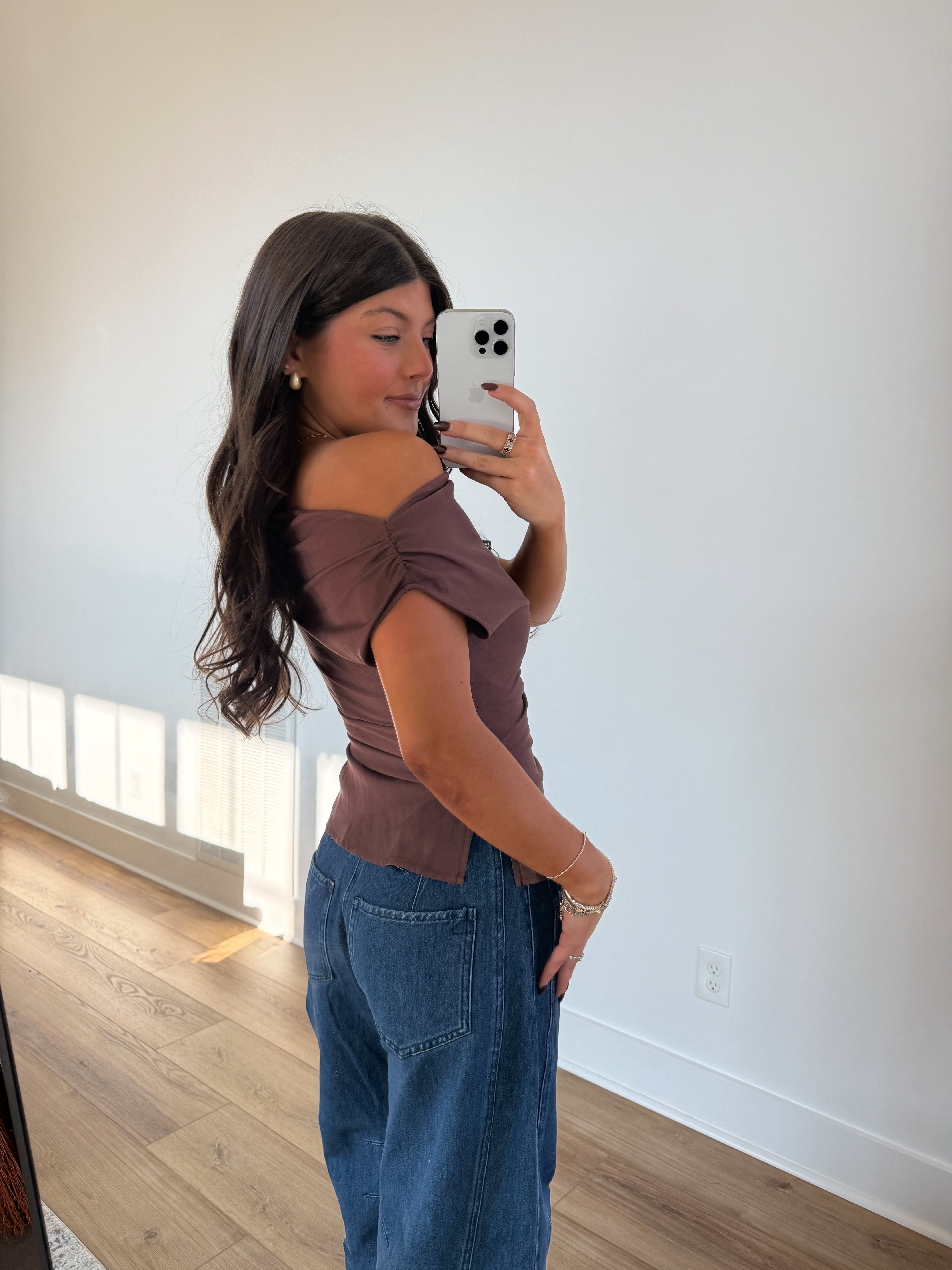 The Mocha Off-Shoulder Top