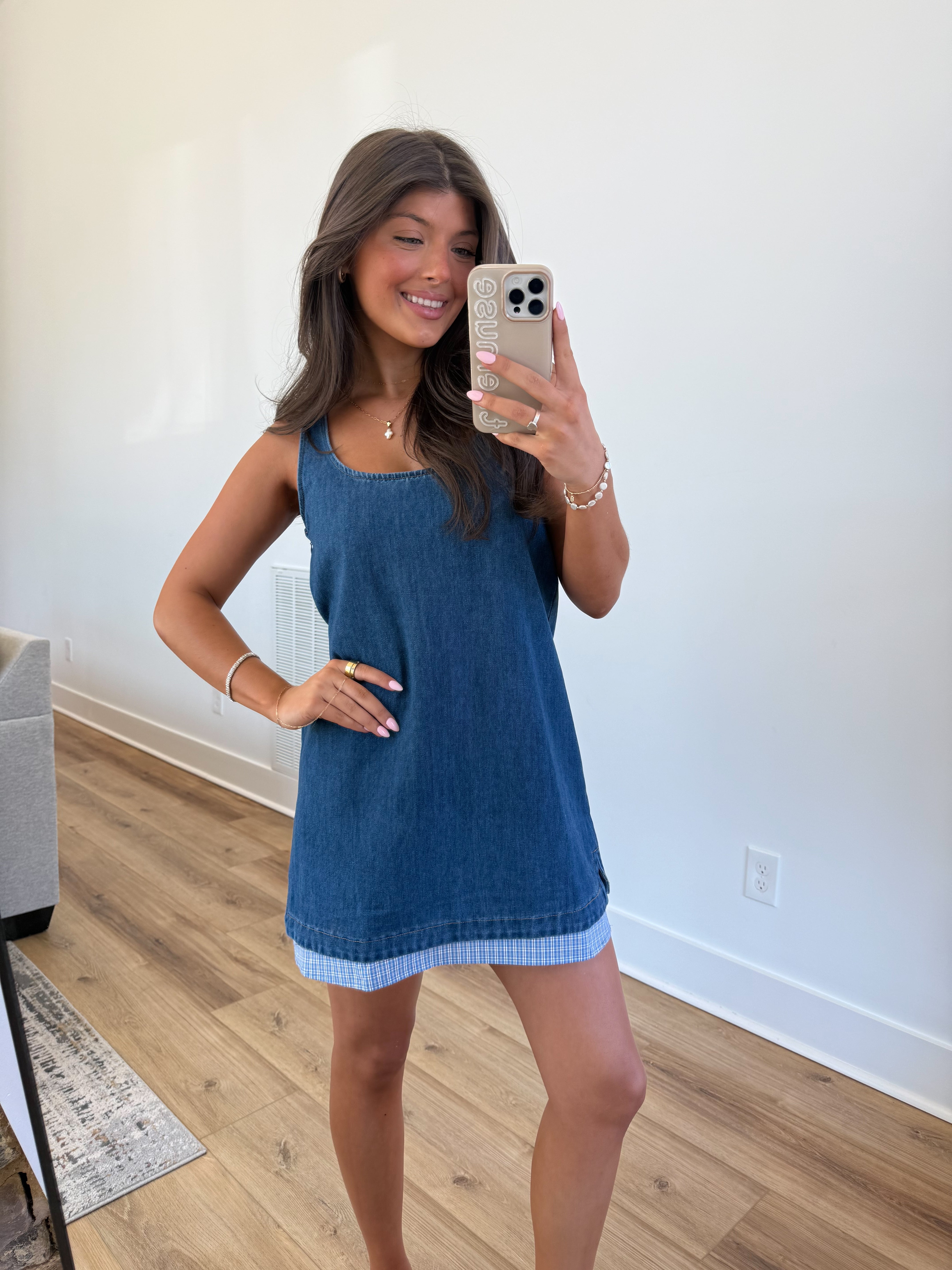 The Pippa Denim Dress(PRE-ORDER (1 week)/ Restock)