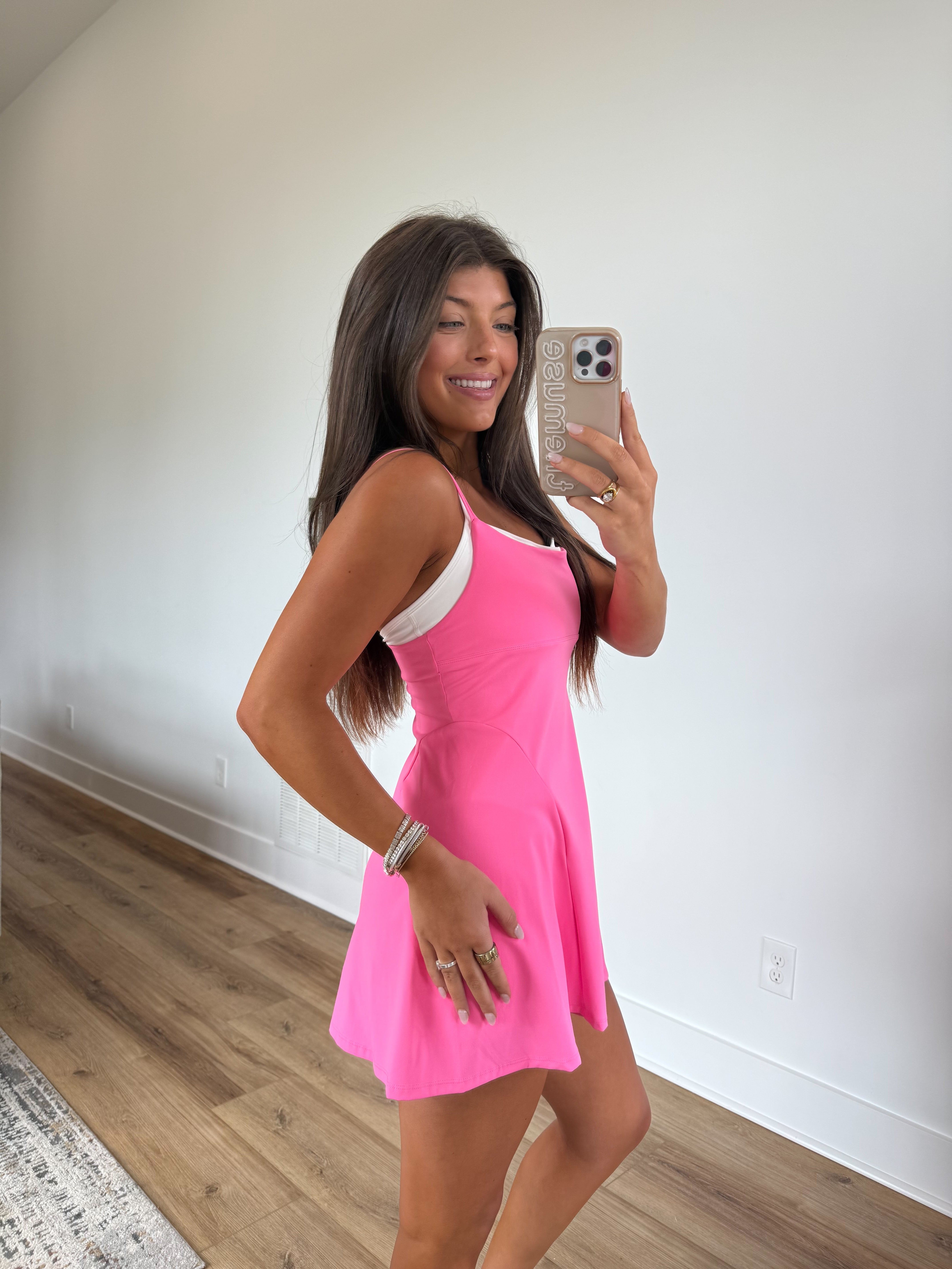 Hot Pink Double Lined Dress