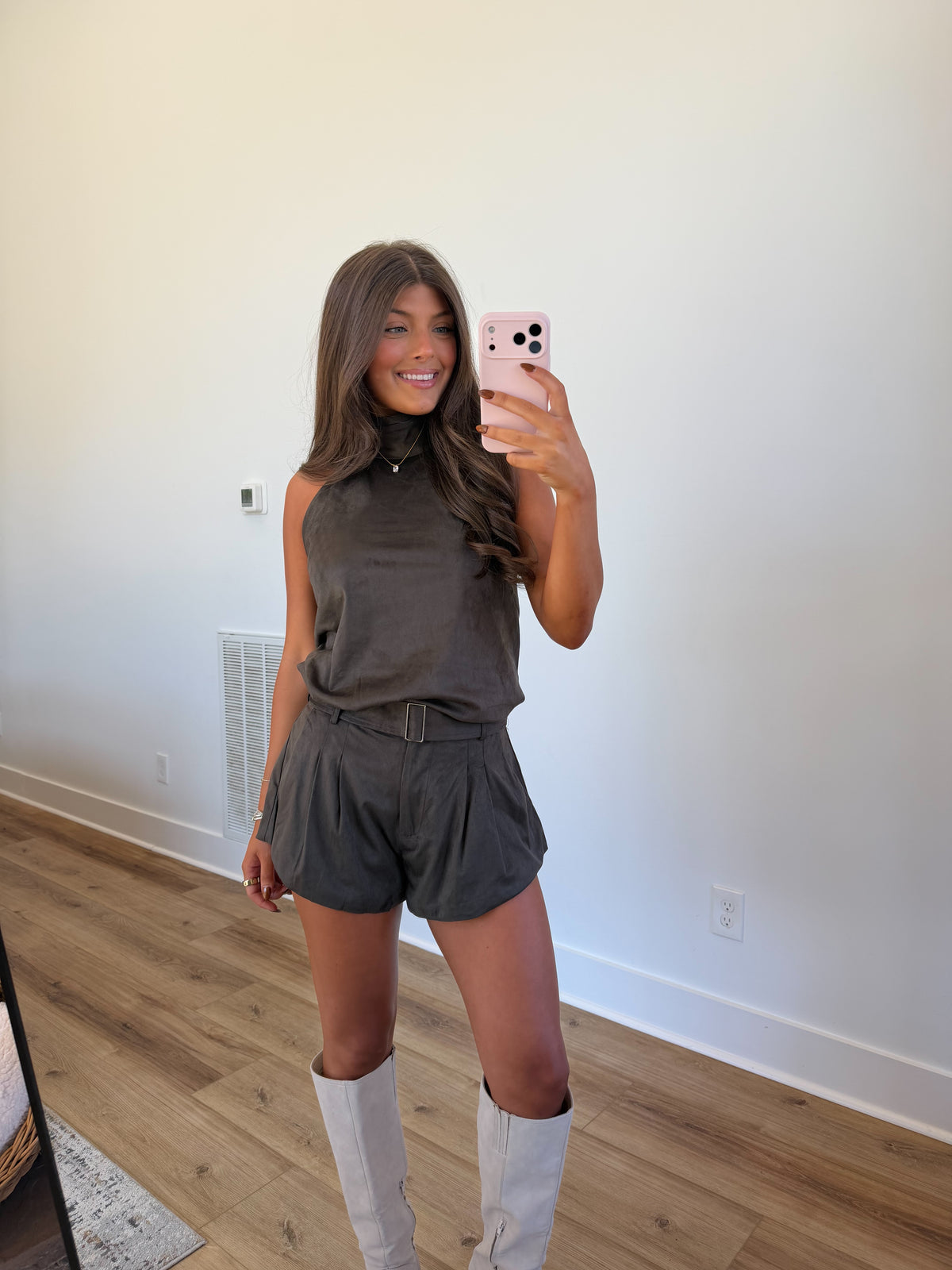 Mckenna Suede Shorts Set