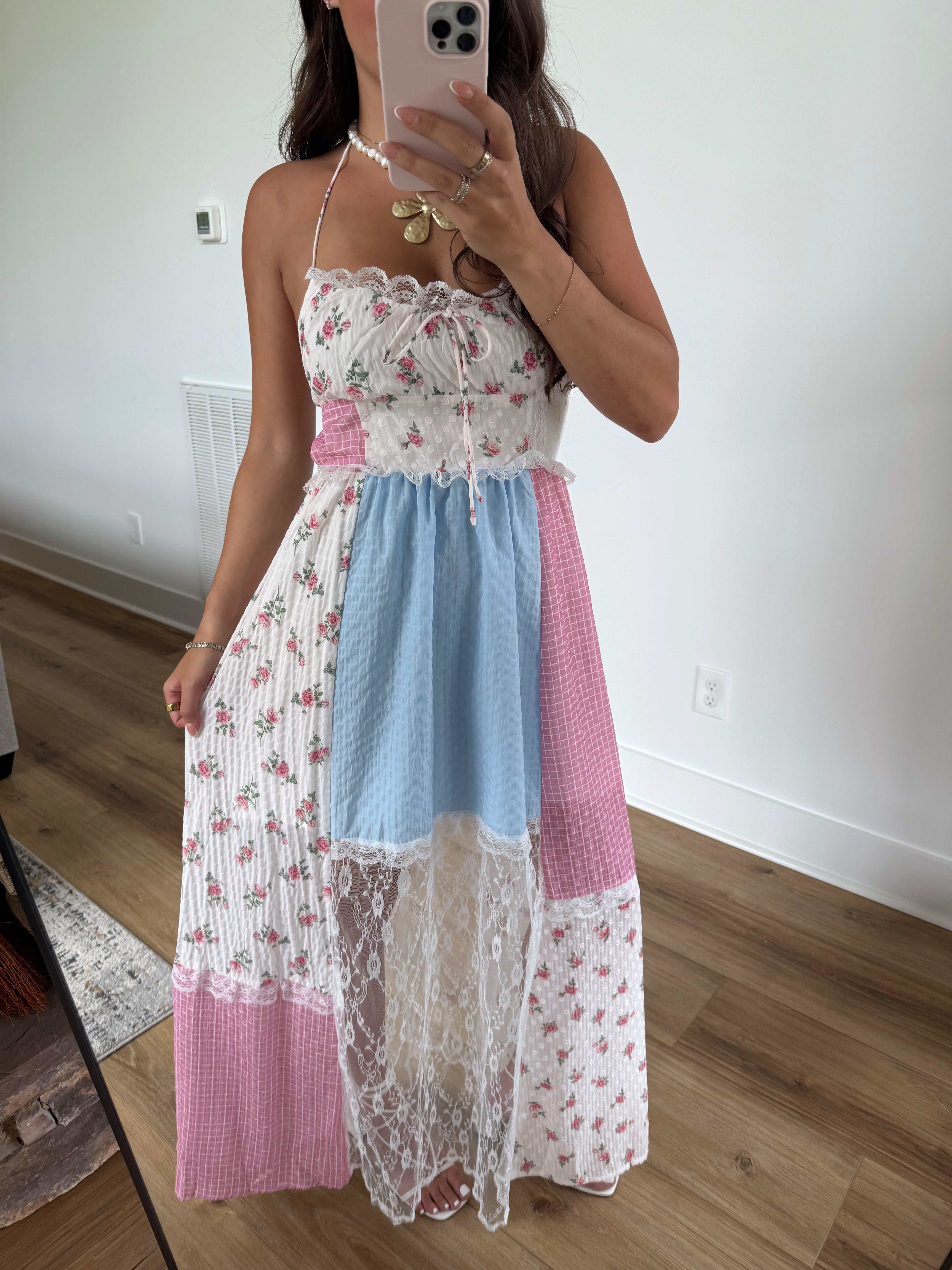 Patch Work Summer Dress (Petite)