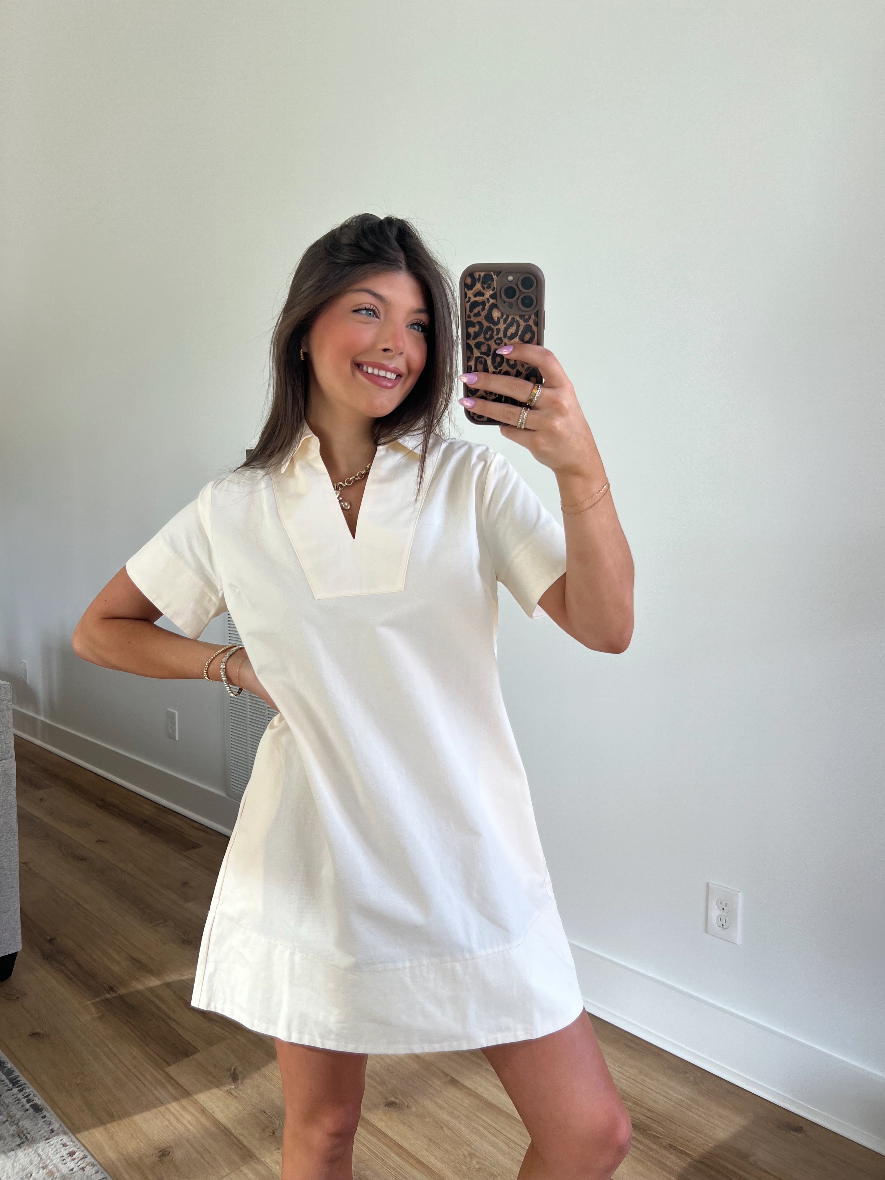 Cream Brunch Denim Dress