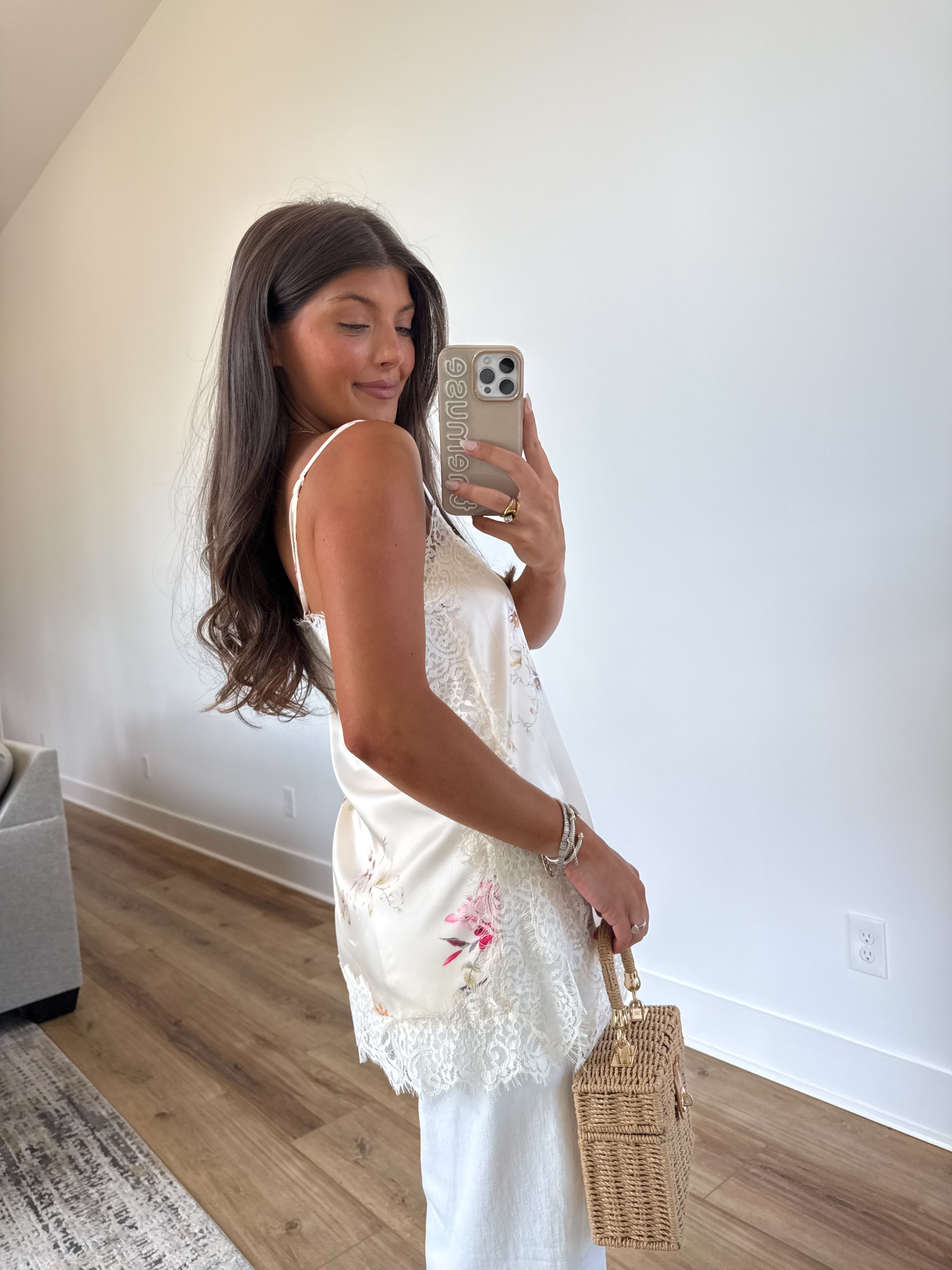 Lace Trim Tea Cami