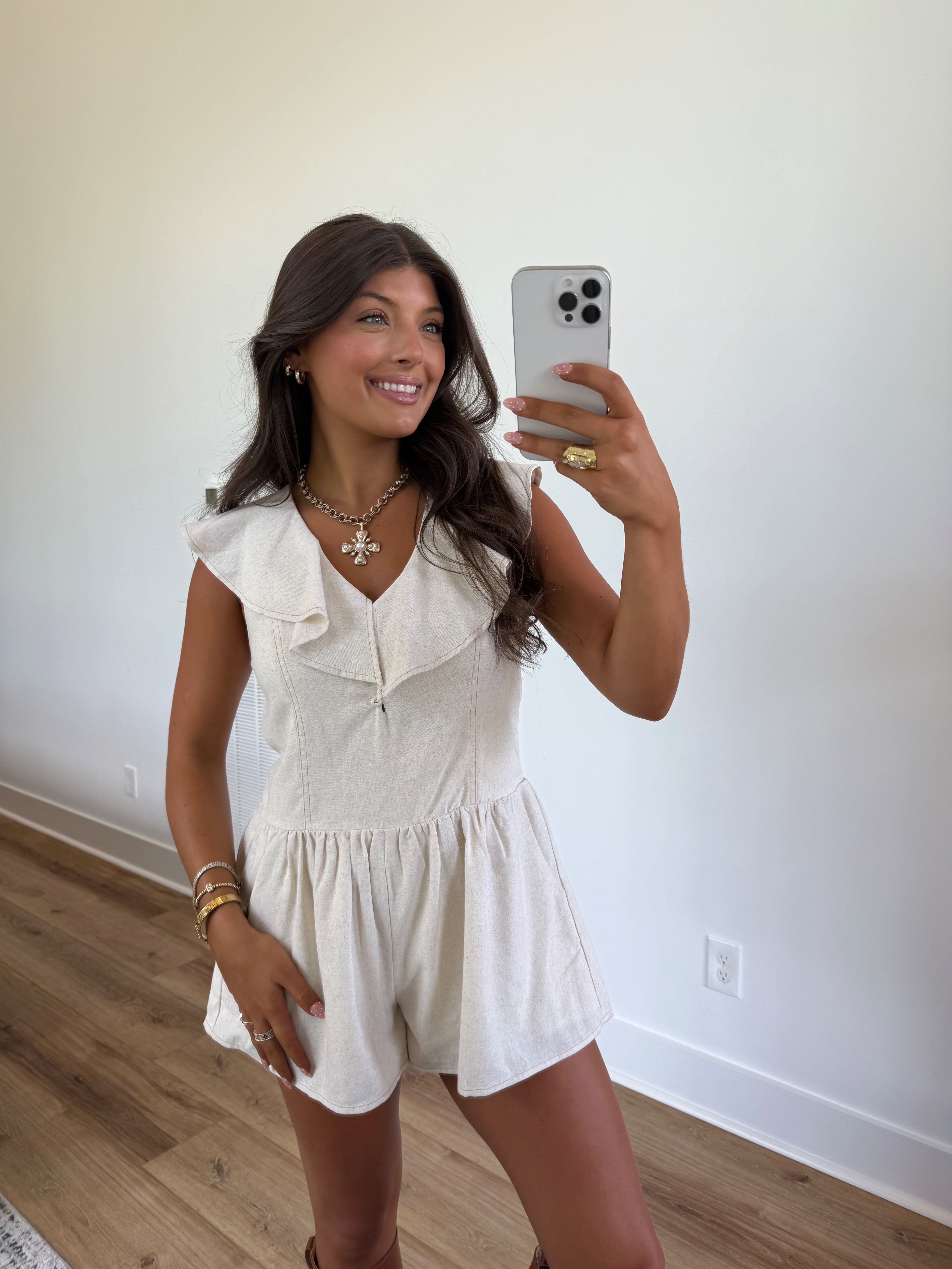 Frosted Linen Romper