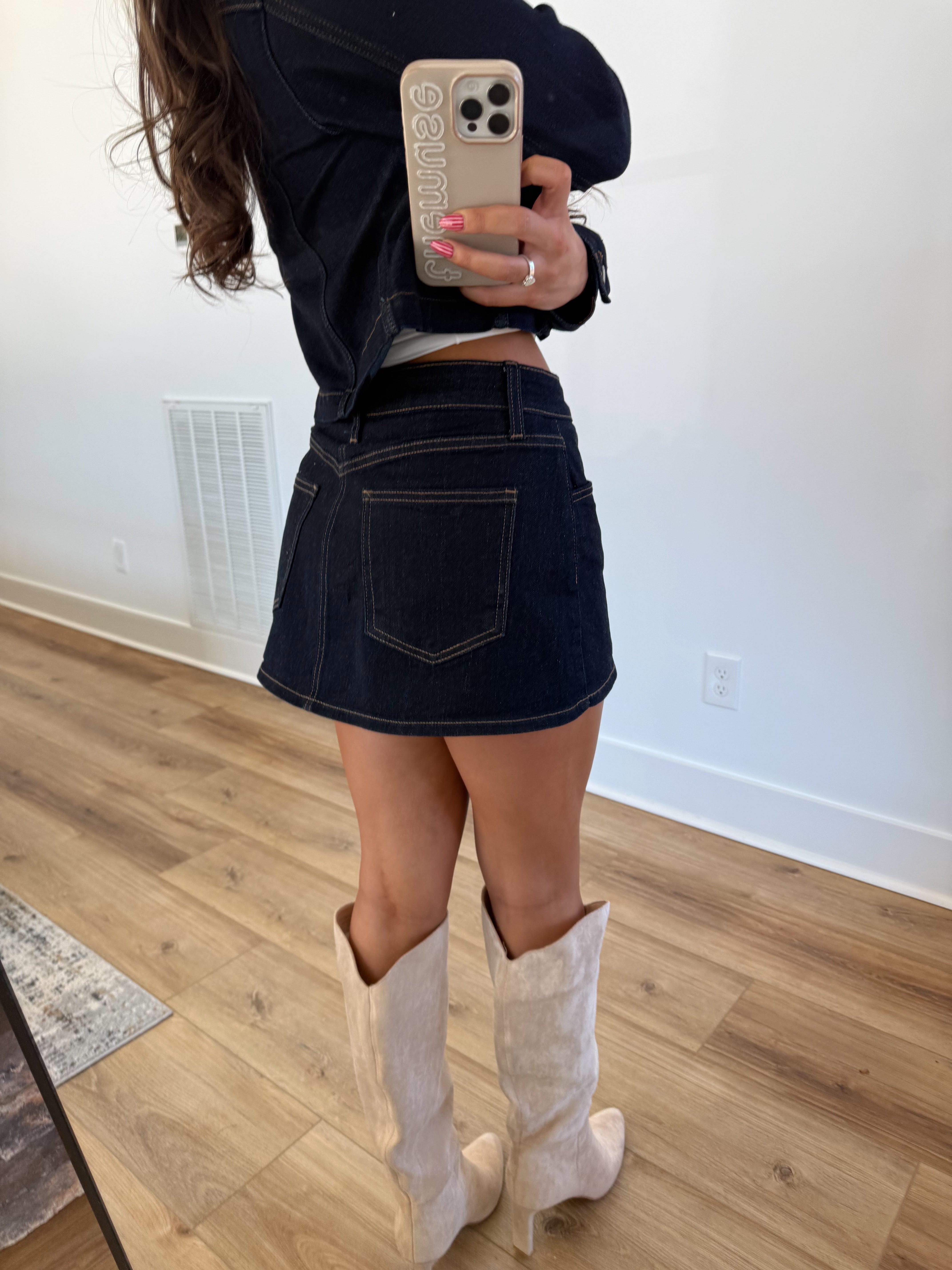 Dark Denim Skort