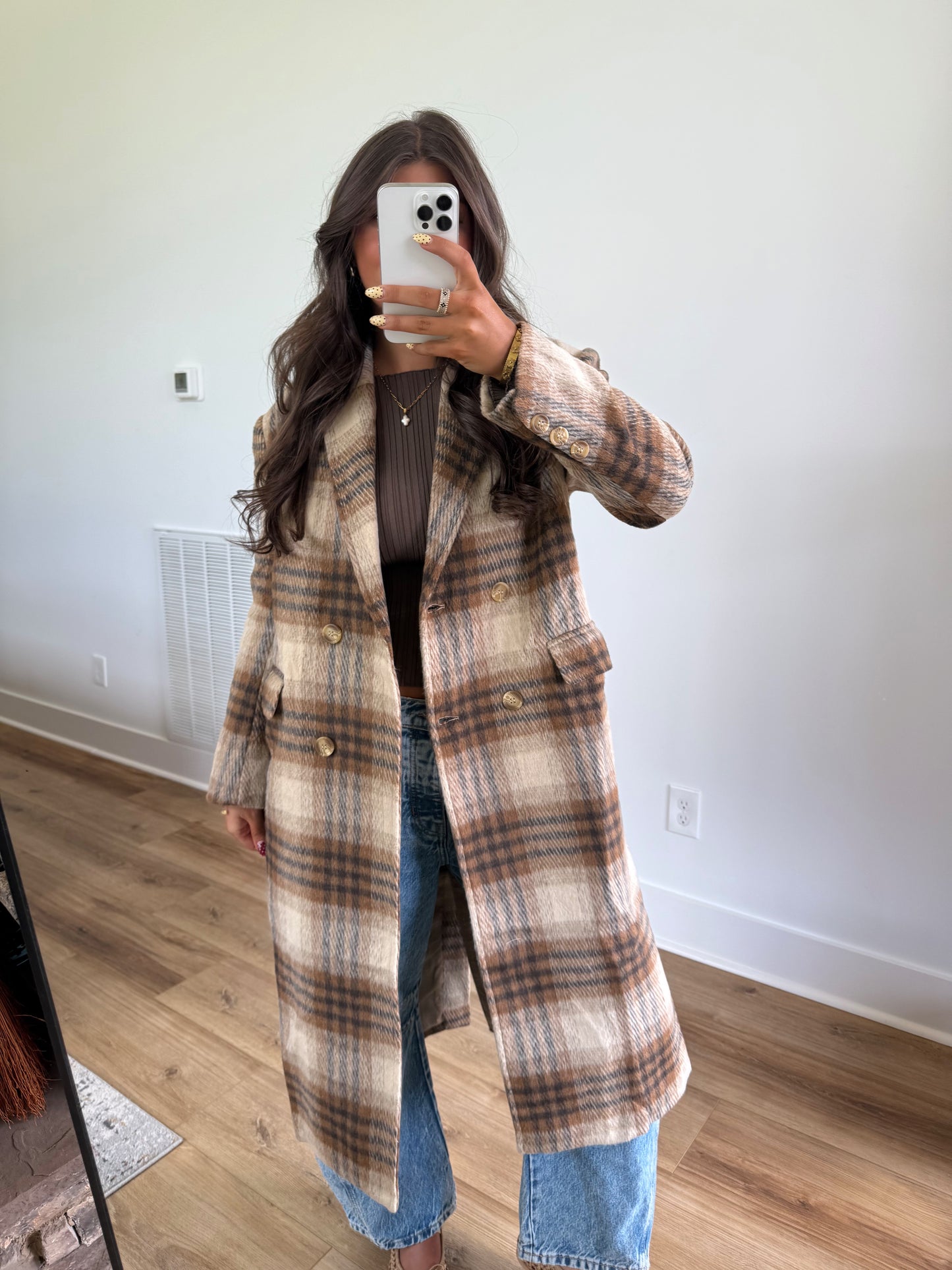 Keep Me Warm Plaid Duster