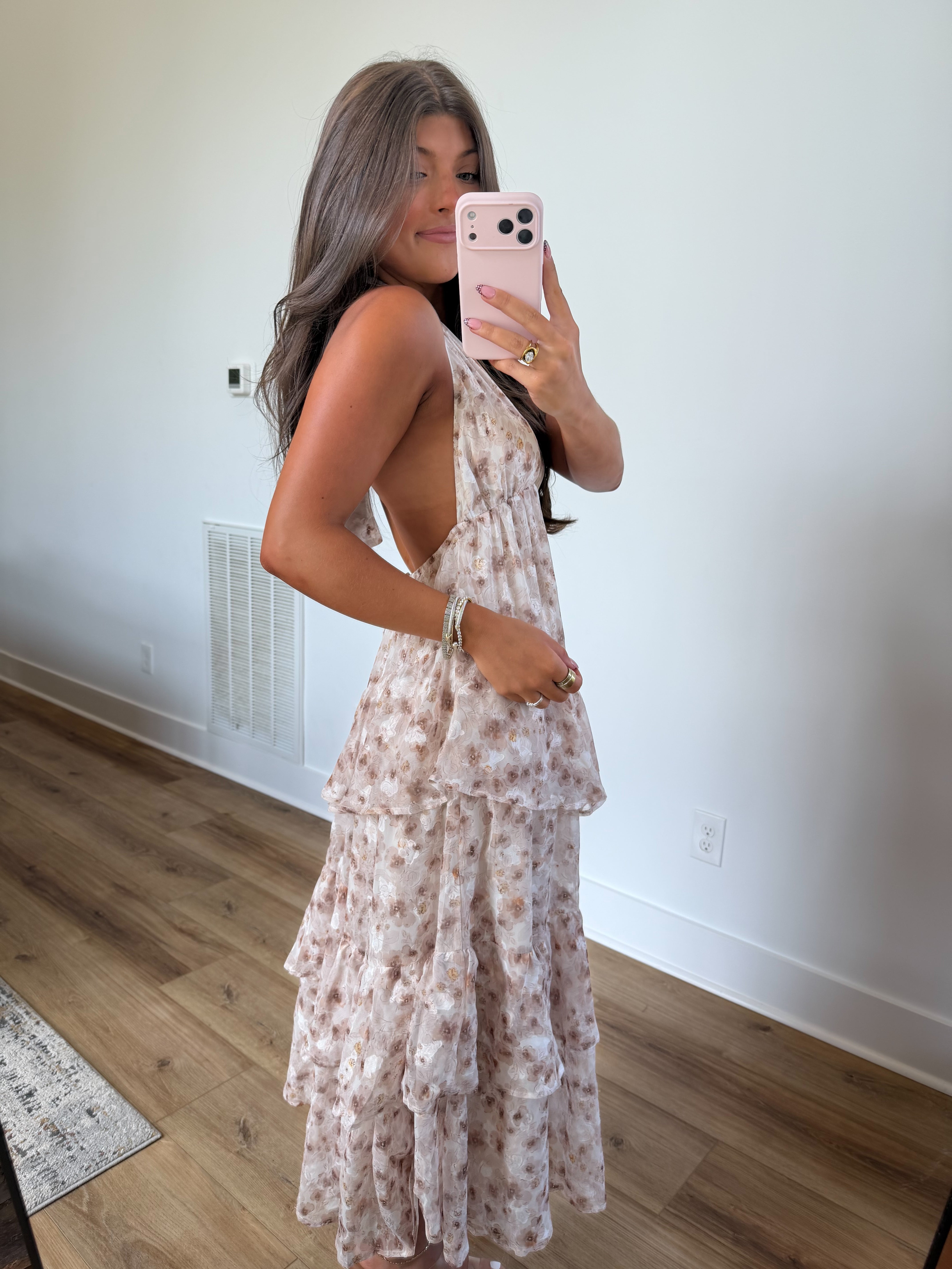 Oak & Ivory Ruffle Midi
