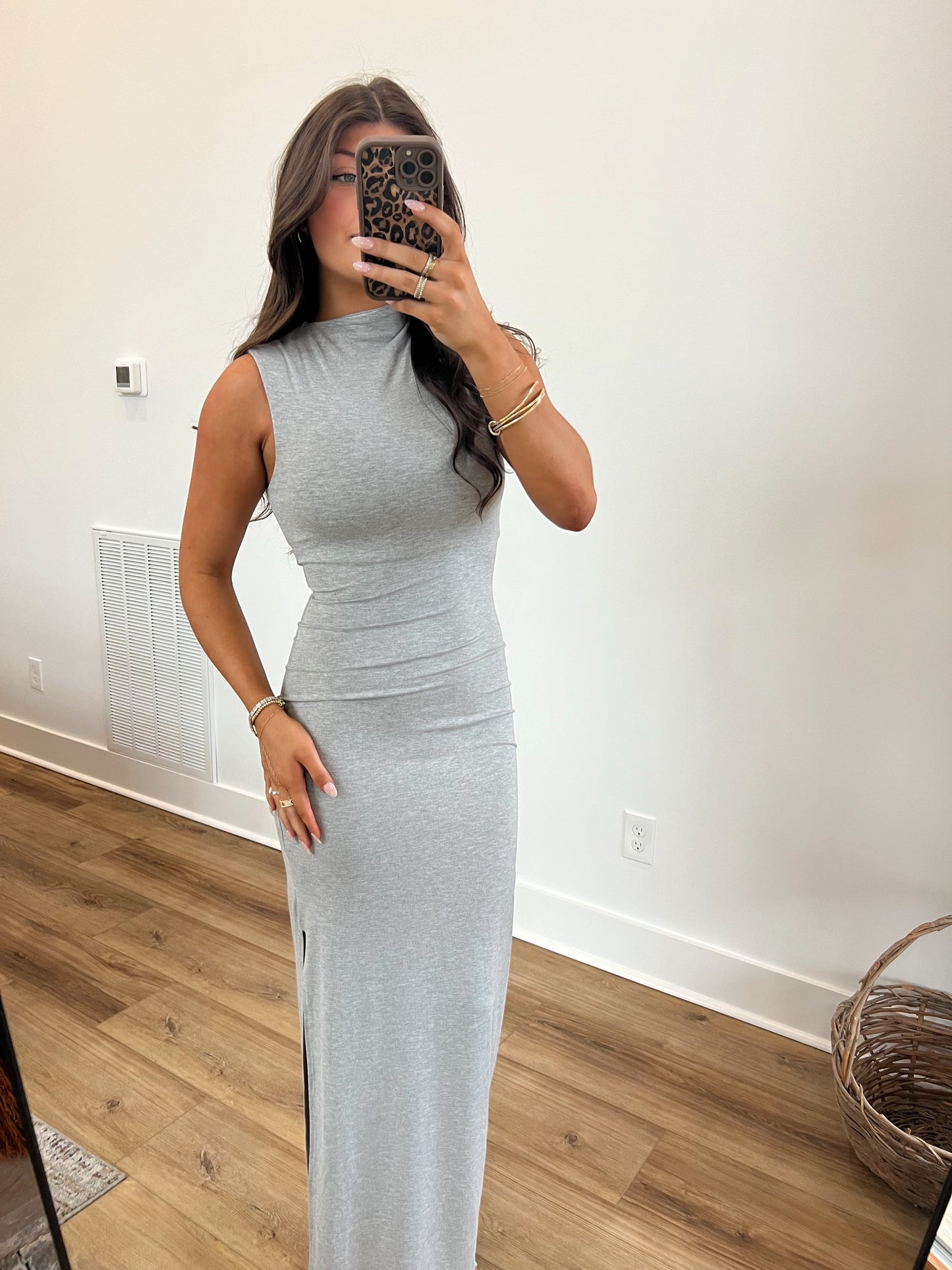 Grey Made For Me Maxi Dress