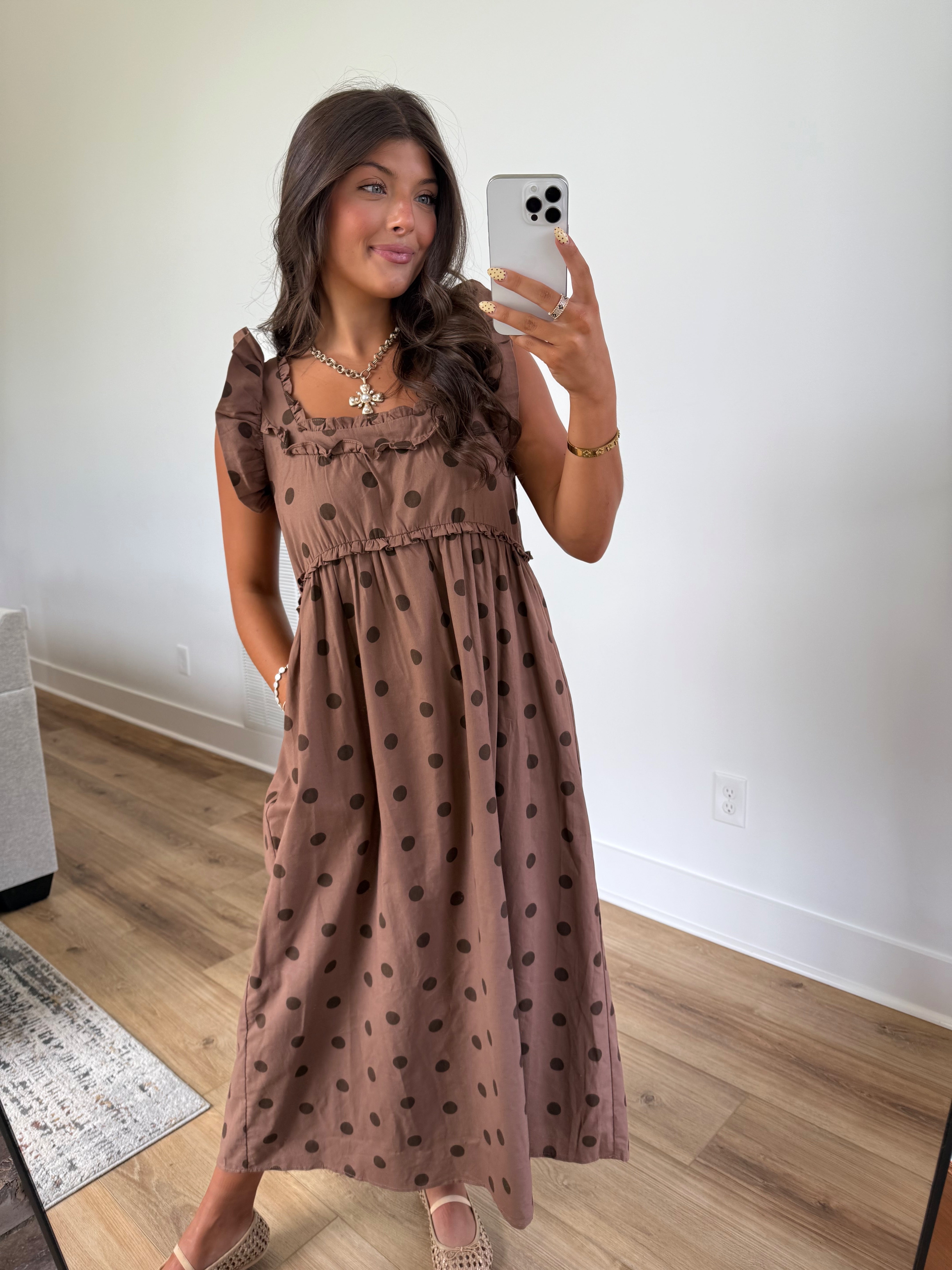 Autumn Polka-Dot Maxi