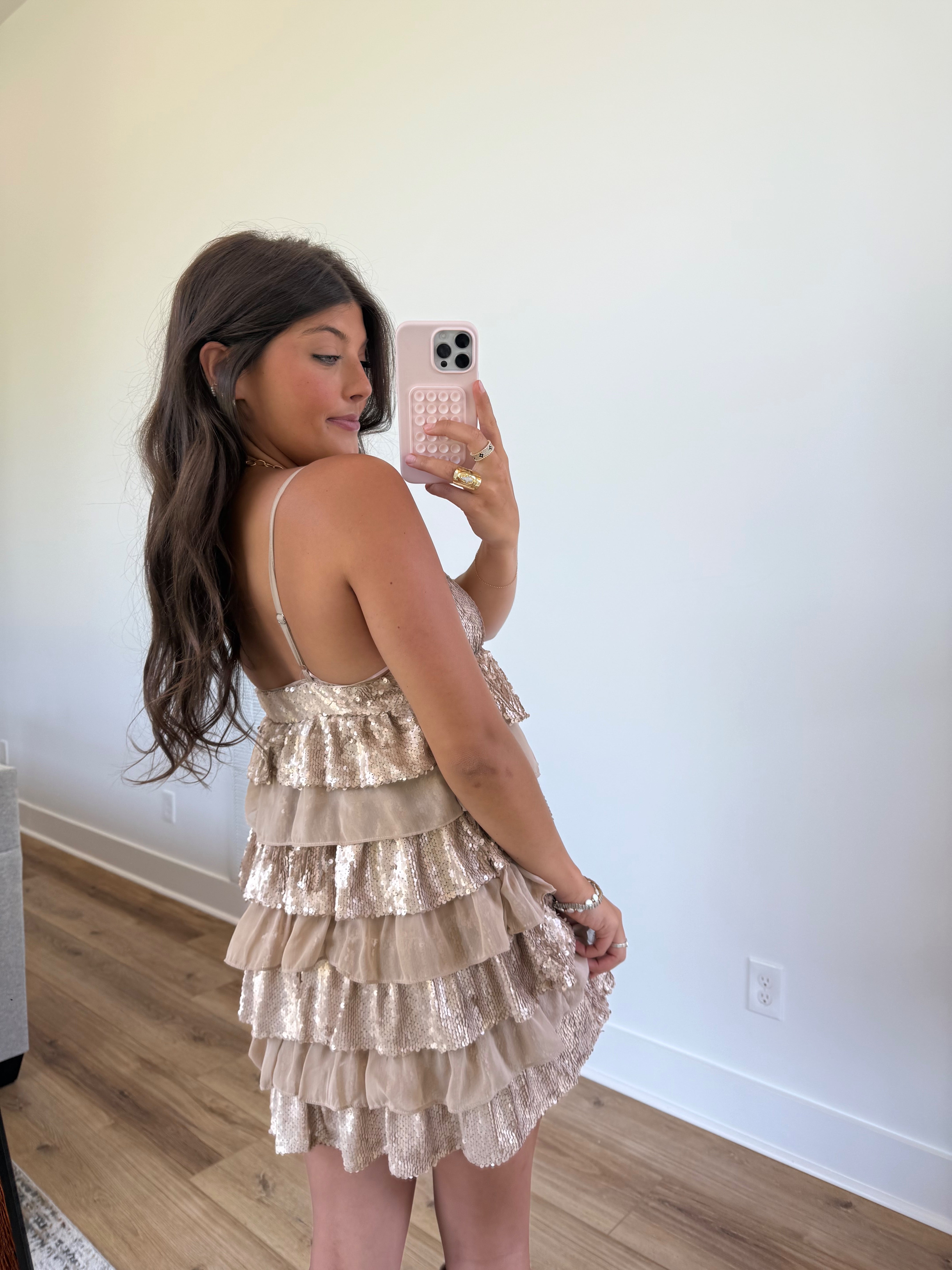 Champagne Showdown Mini Dress