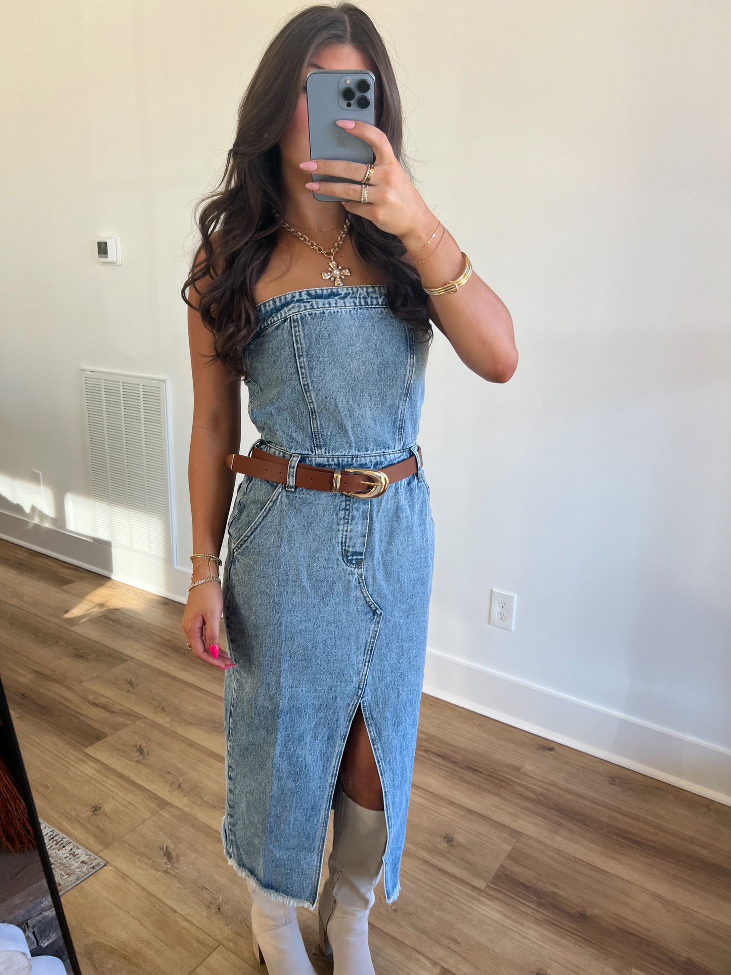 Denim Midi Dress