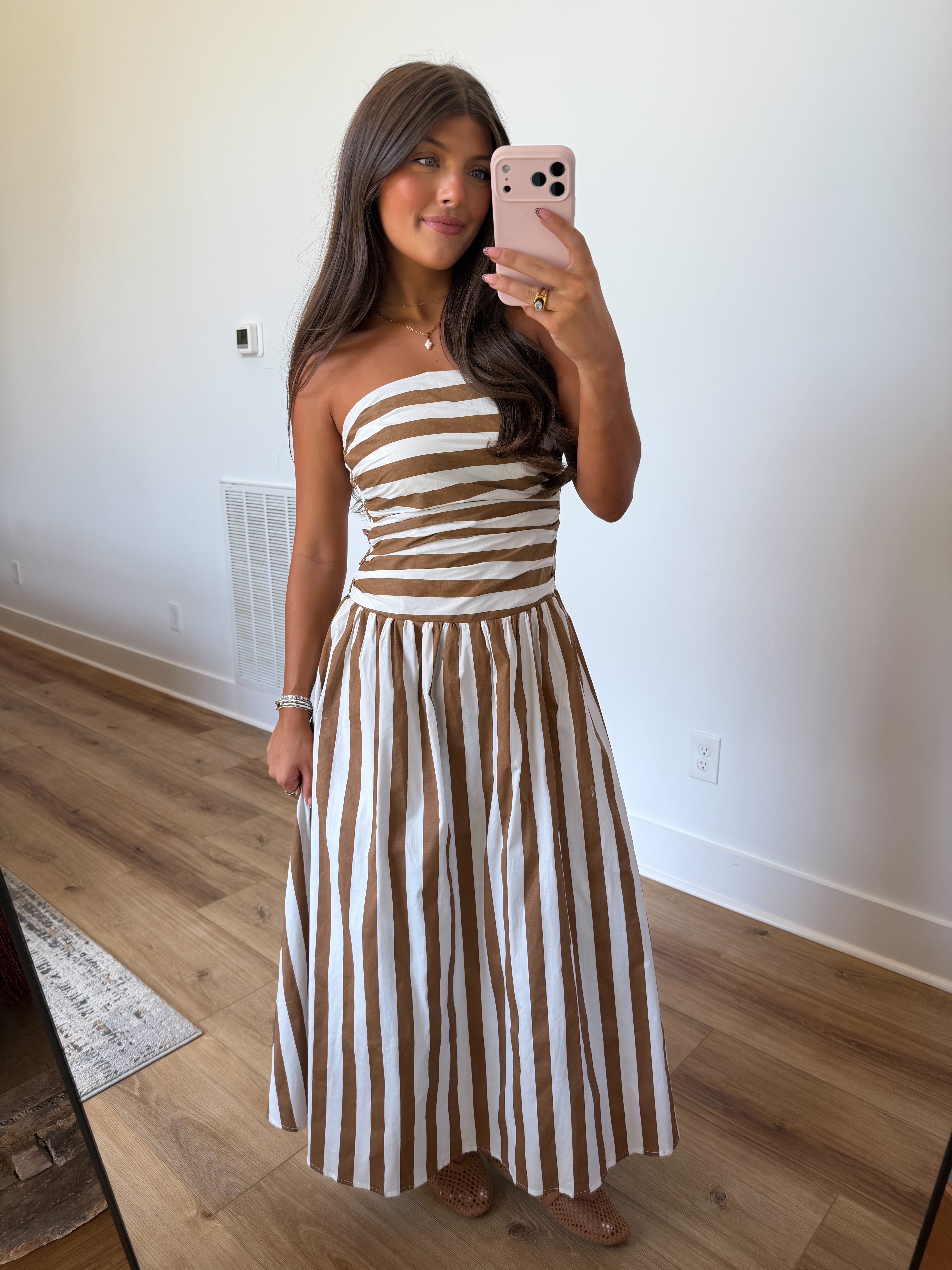 The Social Club Maxi (Brown Stripes)