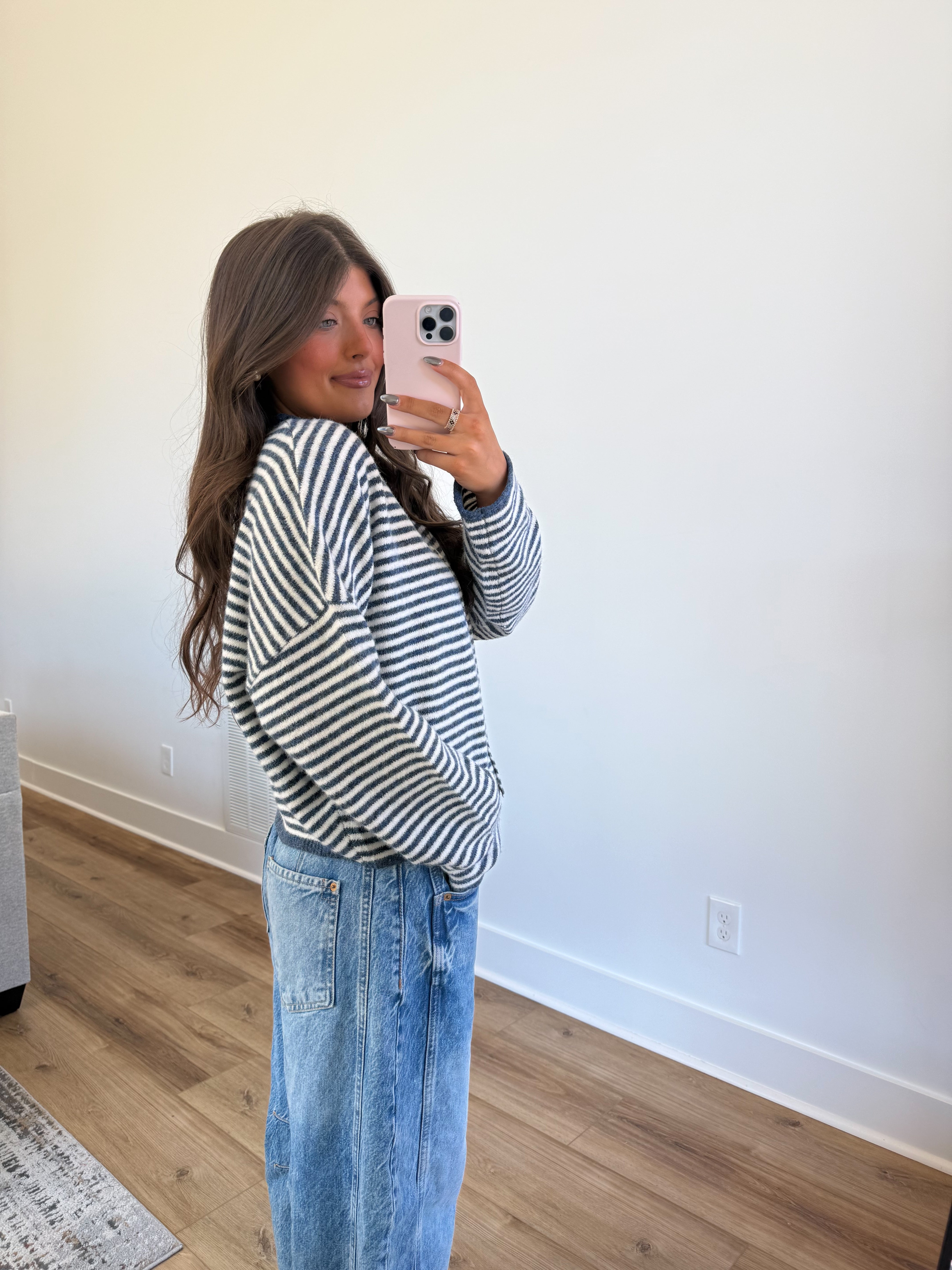 Best Dress Cardigan (Blue Stripes)