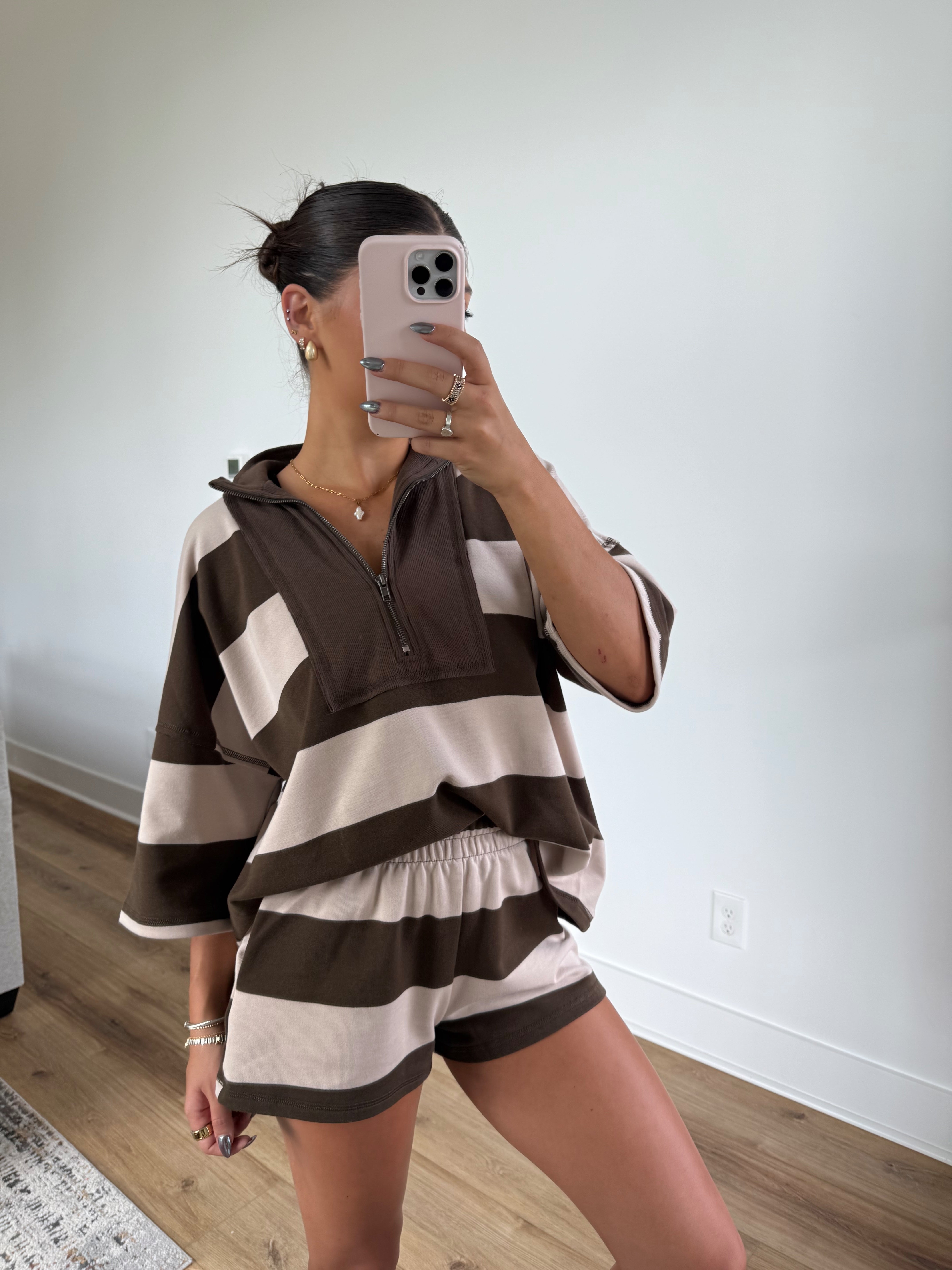 The Varsity Stripe Set (Mocha)