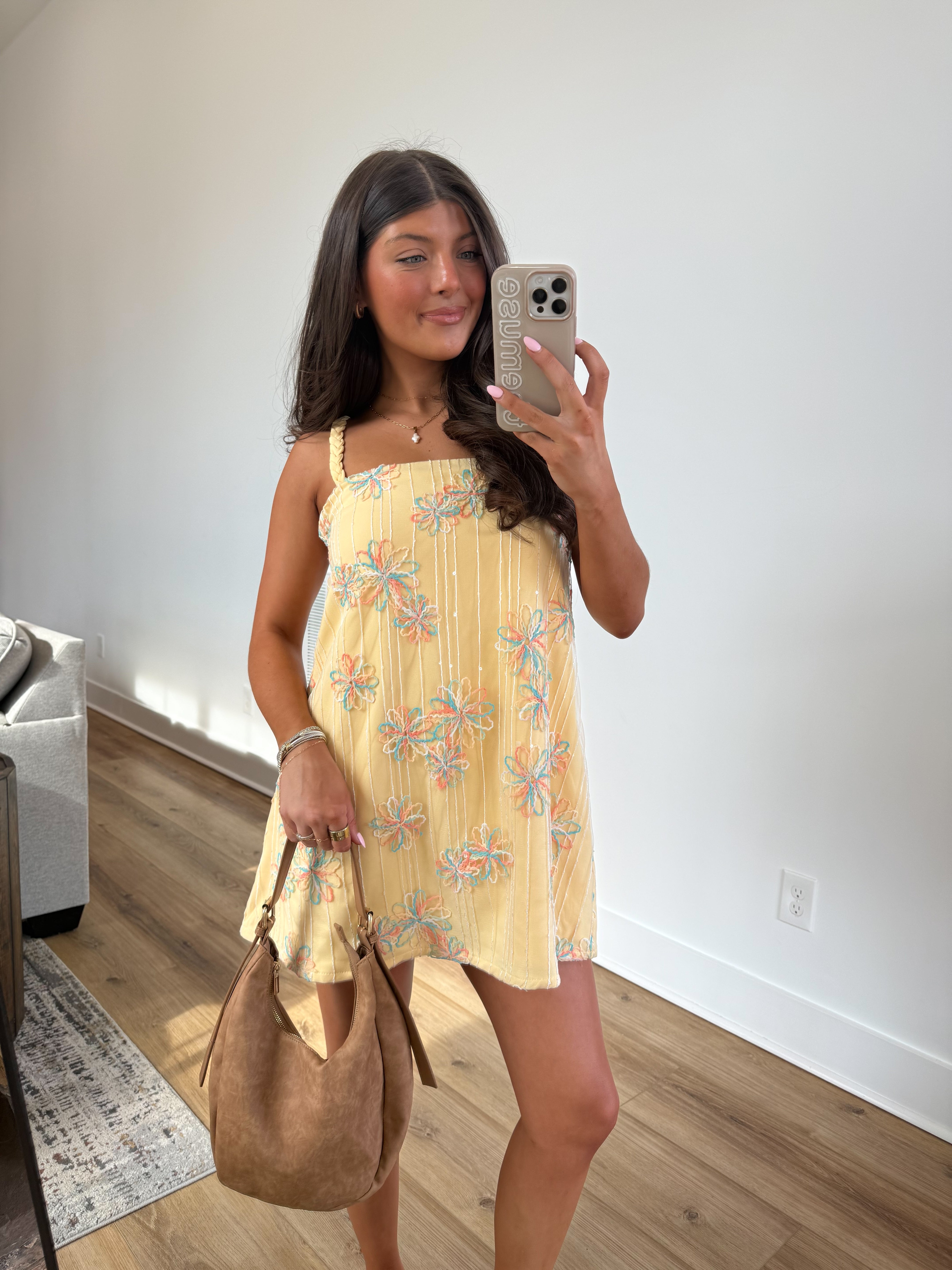 Spring Fling Babydoll Dress (Yellow)(Restock)