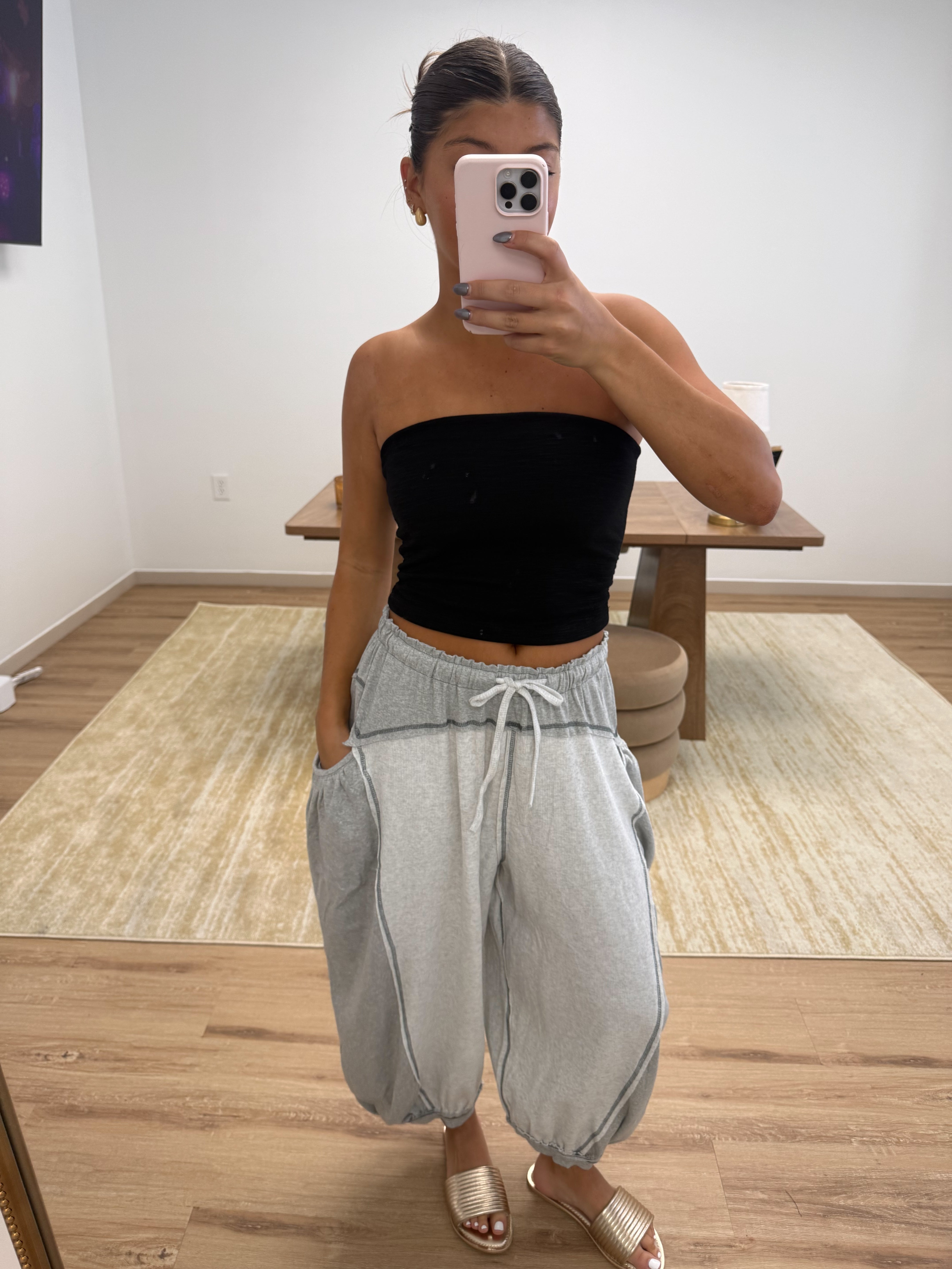 Black Scrunch Tube Top
