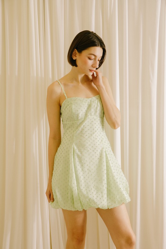 Sage Gathered Hem Mini