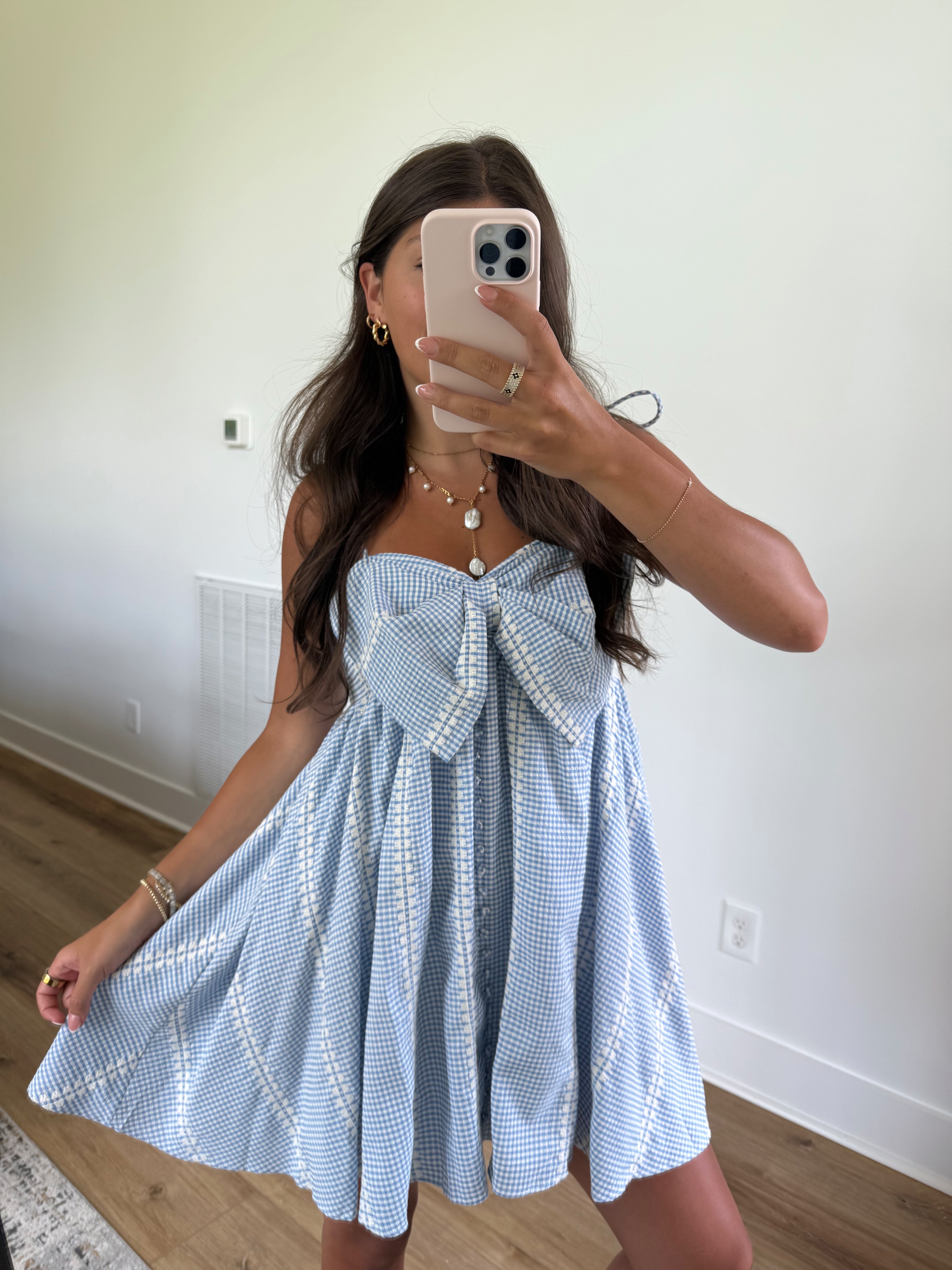 Meric Darling Bow Mini Dress