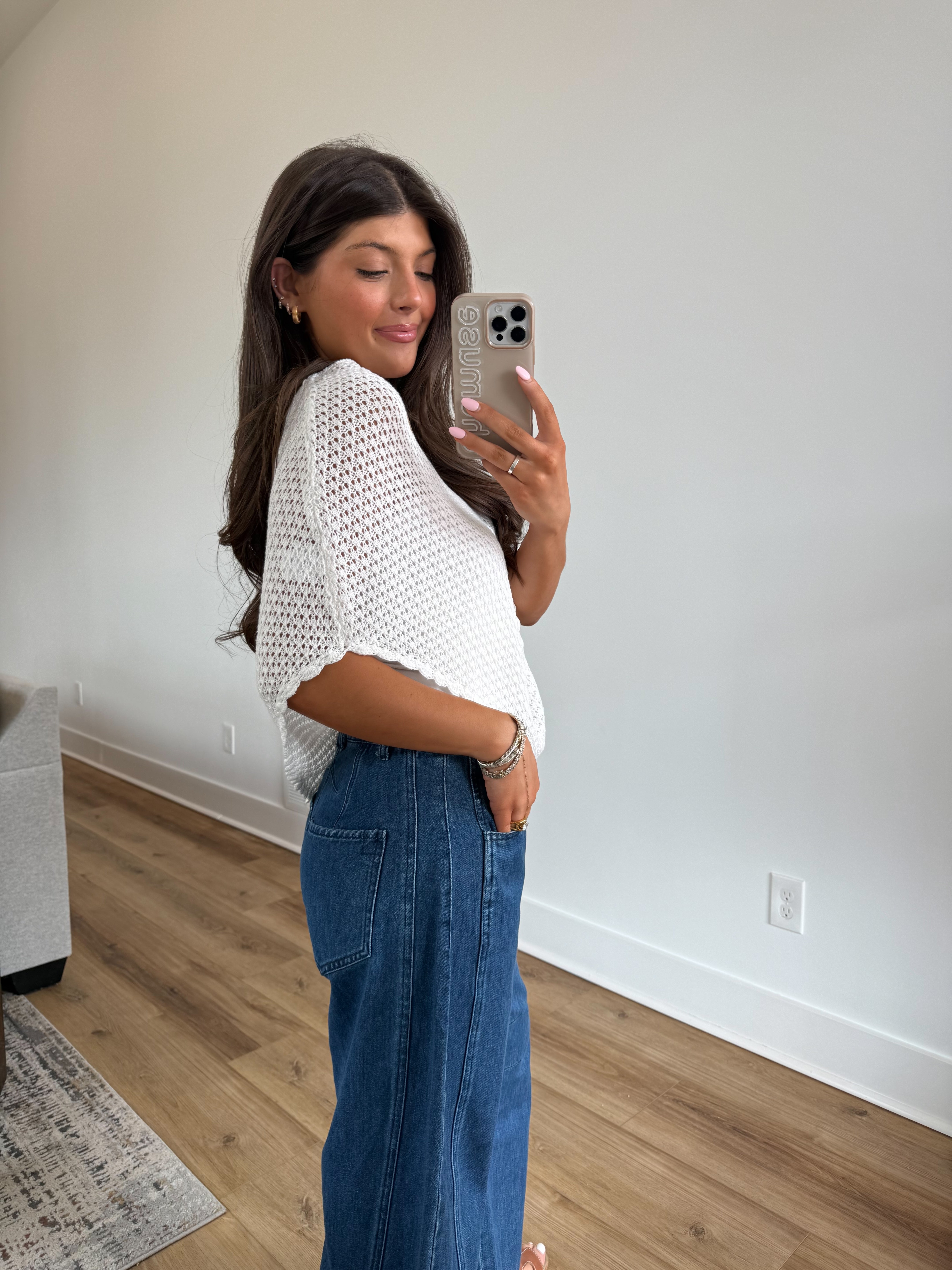 White Crochet Poncho