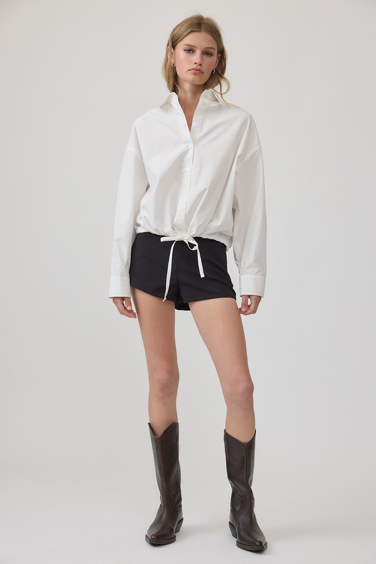 Ellis Tie Shirt (White)