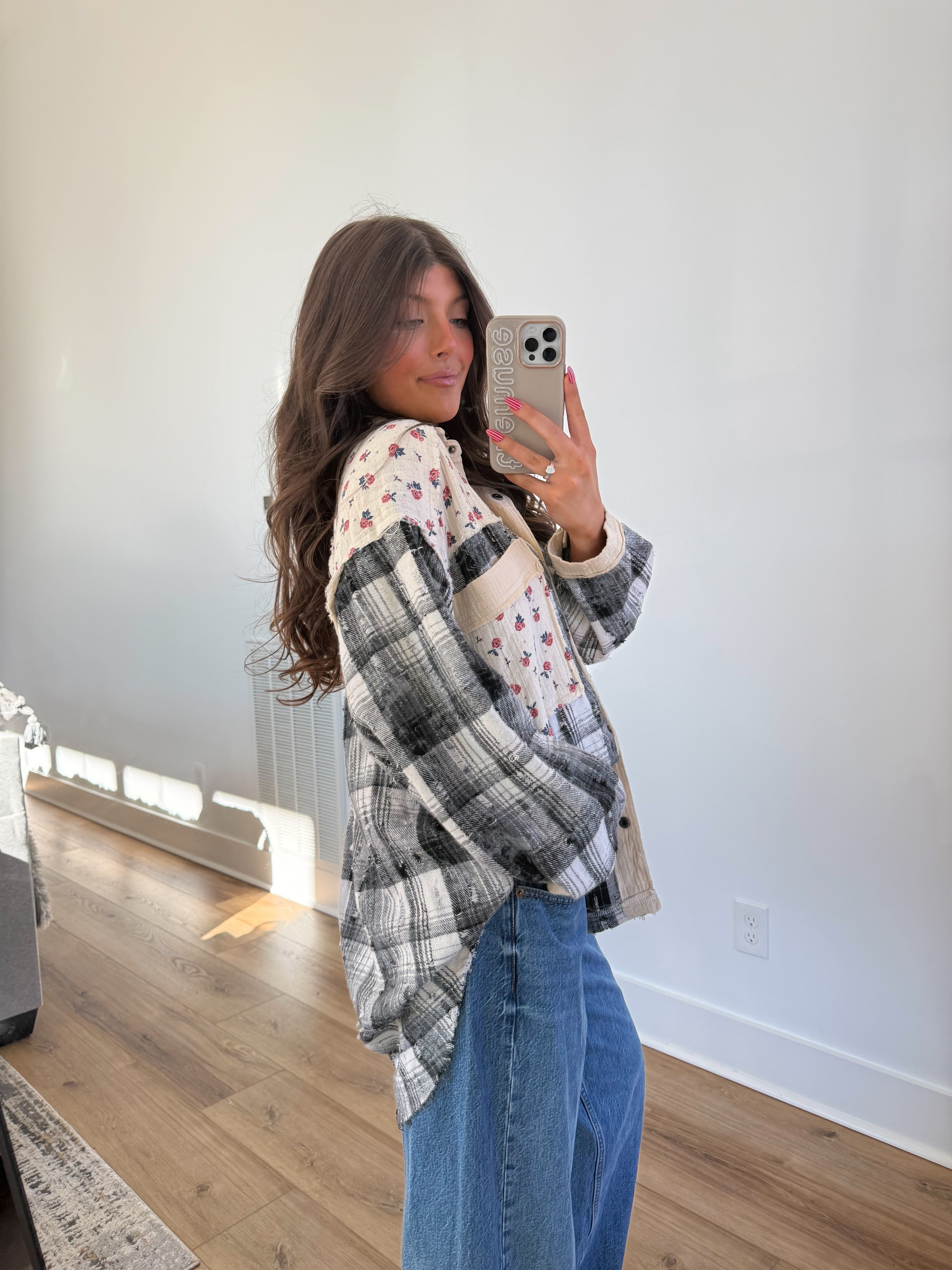 Mixed Textures Shacket