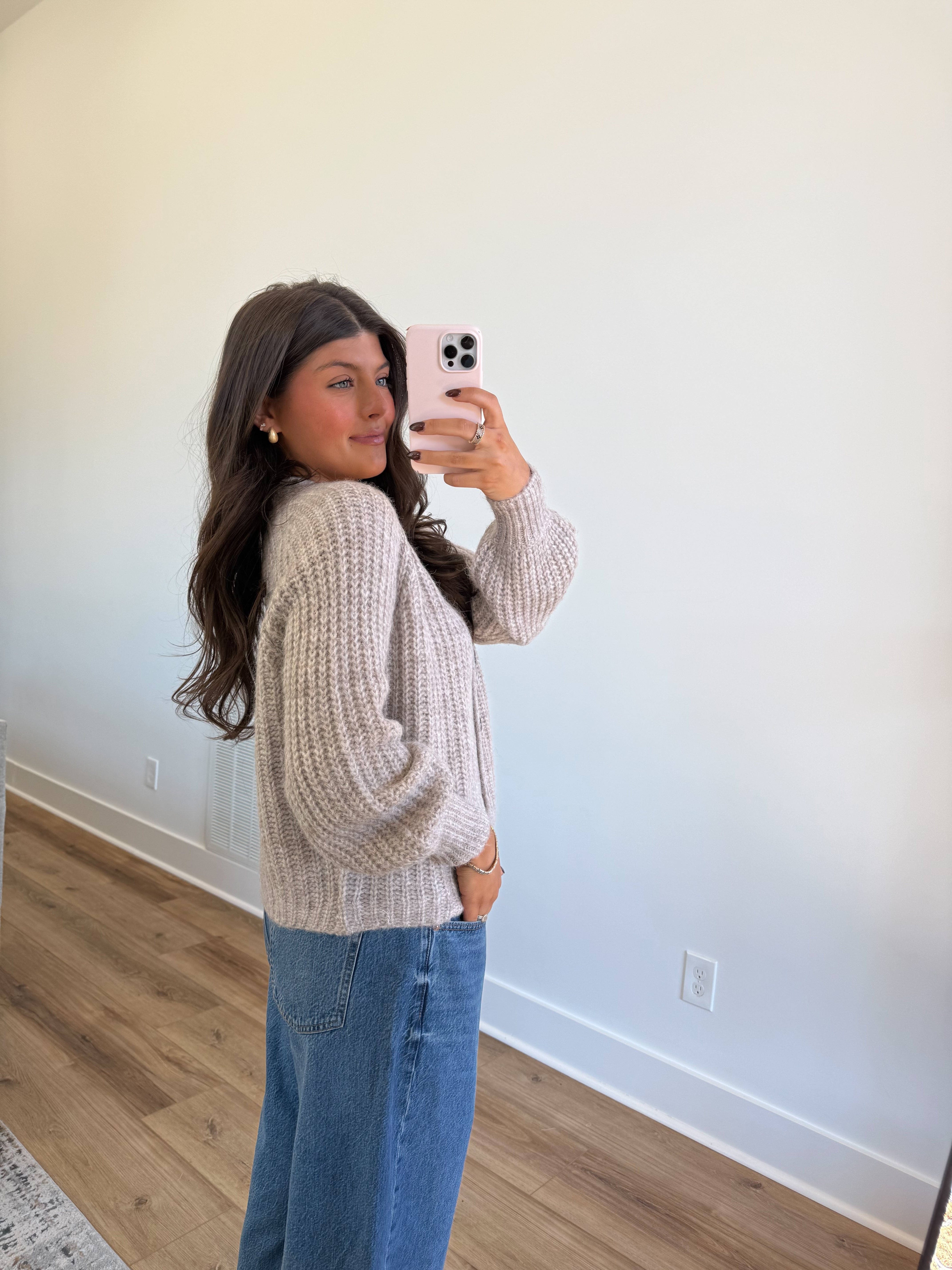 Brushed Button Cardigan